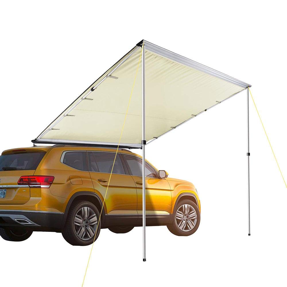 LiveCreative Car Awning for Rooftop Tents - Waterproof Vehicle Side Awning Shade with Carry Bag - Perfect for Camping, Picnics & Road Trips | SUV, Truck & Van Outdoor Shelter