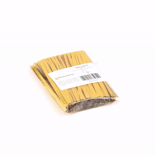 Premium Gold Metallic Twist Ties for Bags - 500 Count Box | Secure & Decorative Bag Closures for Food Storage, Gift Wrapping & Organizing