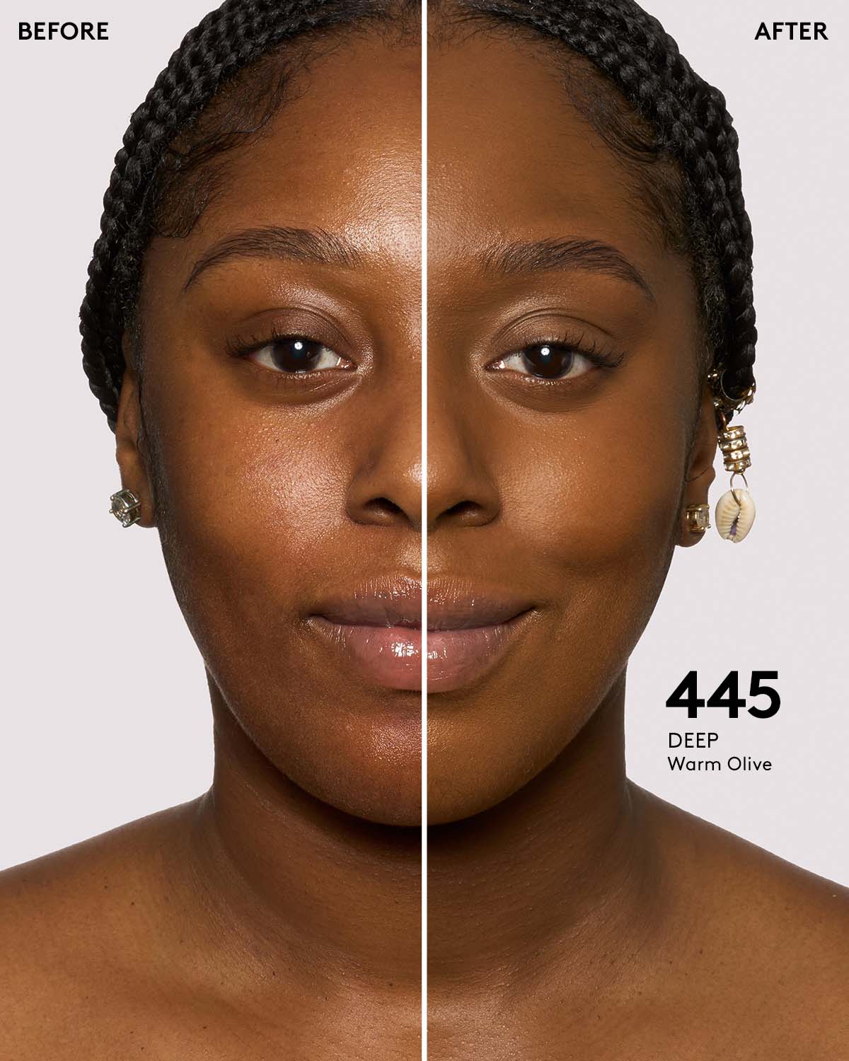 Soft'lit Naturally Luminous Longwear Foundation - 445 | Oil-Free, Full Coverage Liquid Makeup for Flawless Skin | Perfect for Daily Wear & Special Occasions