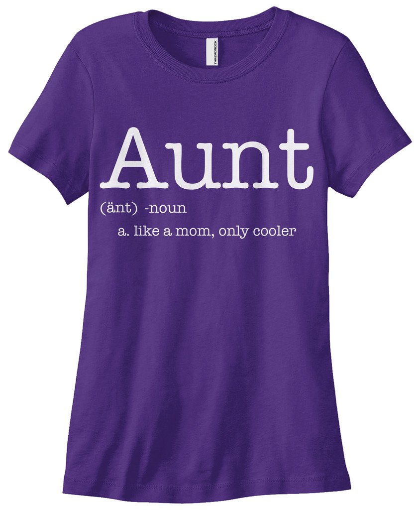 Threadrock Women's Funny Aunt T-Shirt - Like a Mom But Cooler - Perfect for Birthday Gifts, Family Reunions & Casual Wear
