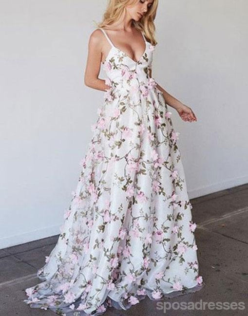 Elegant Handmade Floral A-Line Long Prom Dresses for Evening Parties | Affordable Formal Gowns 17252 | Perfect for Homecoming, Prom Night & Special Occasions