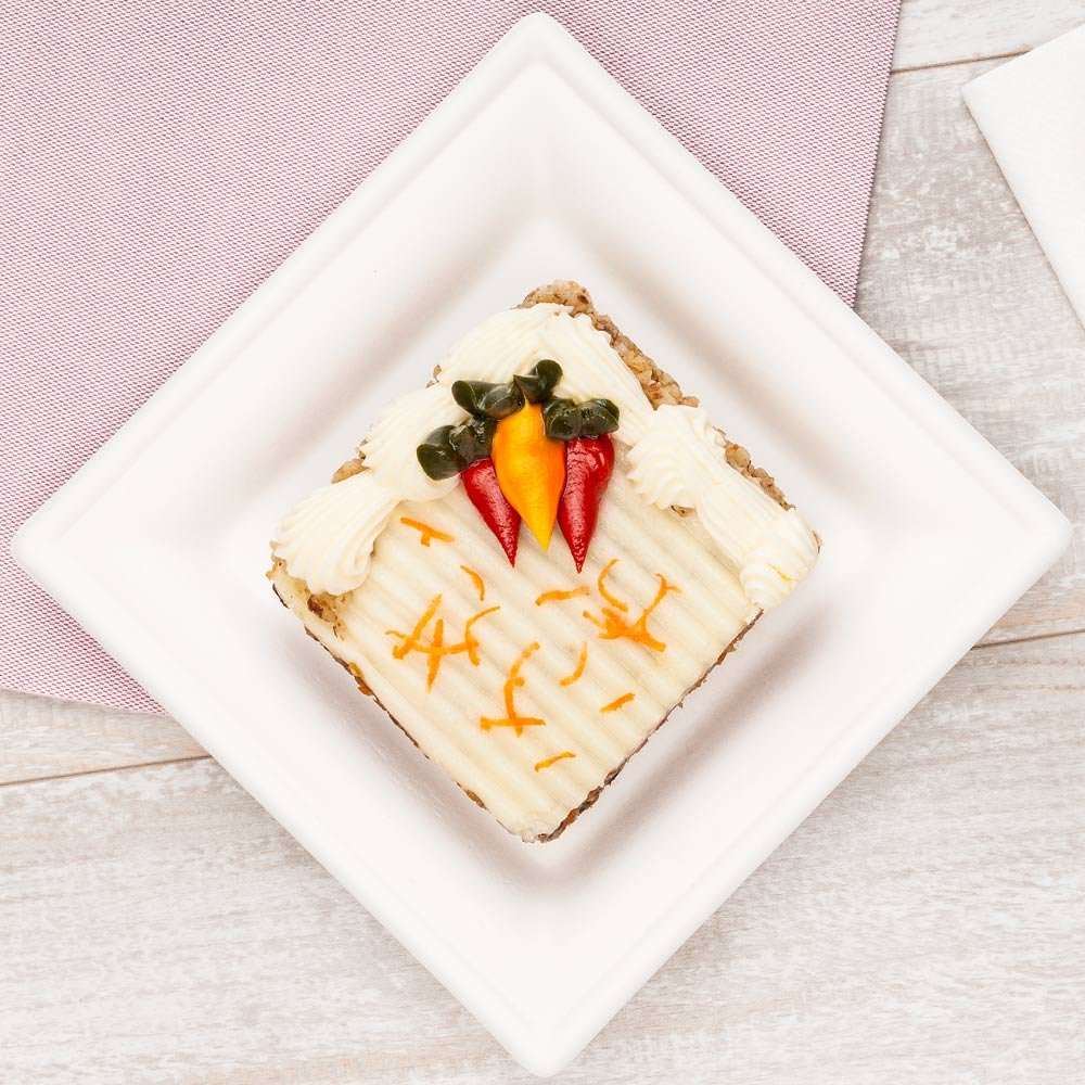 Eco-Friendly 6.3 Inch Square Bagasse Plates - 100 Pack Heavy-Duty White Disposable Plates Made from Sugarcane Fibers | Perfect for Appetizers, Desserts, Parties & Catering Events