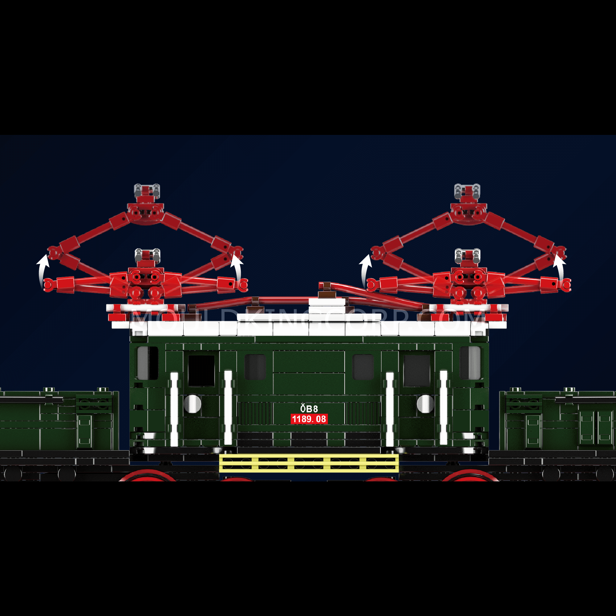 Mould King 12023 OBB 1189.08 Electric Locomotive Building Set - 919 PCS Train Model Kit for Adults & Kids | Perfect for Collectors, STEM Education & Railway Enthusiasts