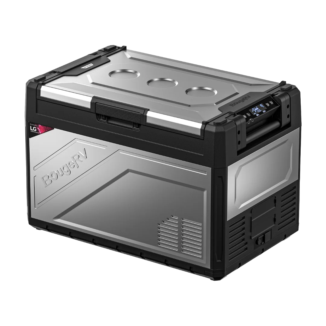 BougeRV Rocky 55QT 12V Dual Zone Portable Car Refrigerator - Perfect for Camping, Road Trips, and Outdoor Adventures