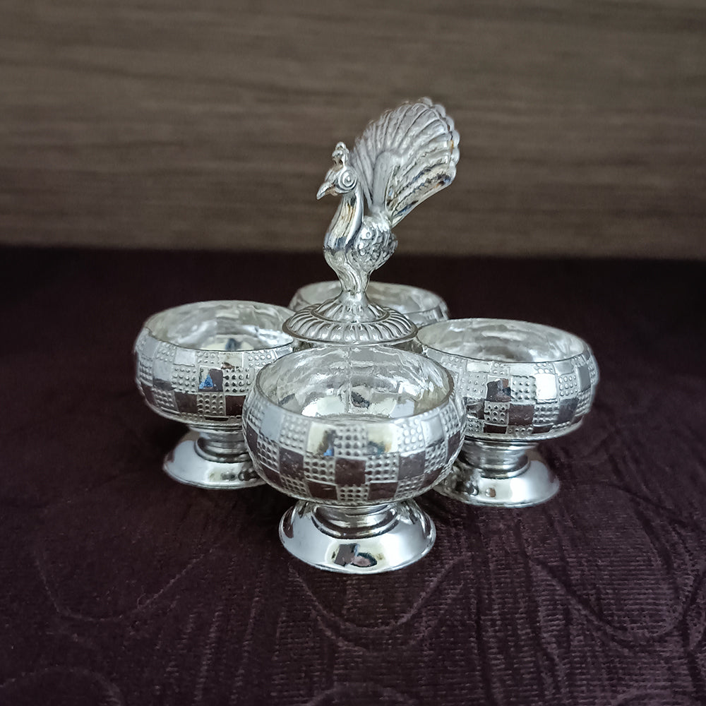 925 Pure Silver Designer Kumkum Box (Design 42) - Elegant Hindu Pooja Accessory for Home Temple, Wedding & Spiritual Ceremonies