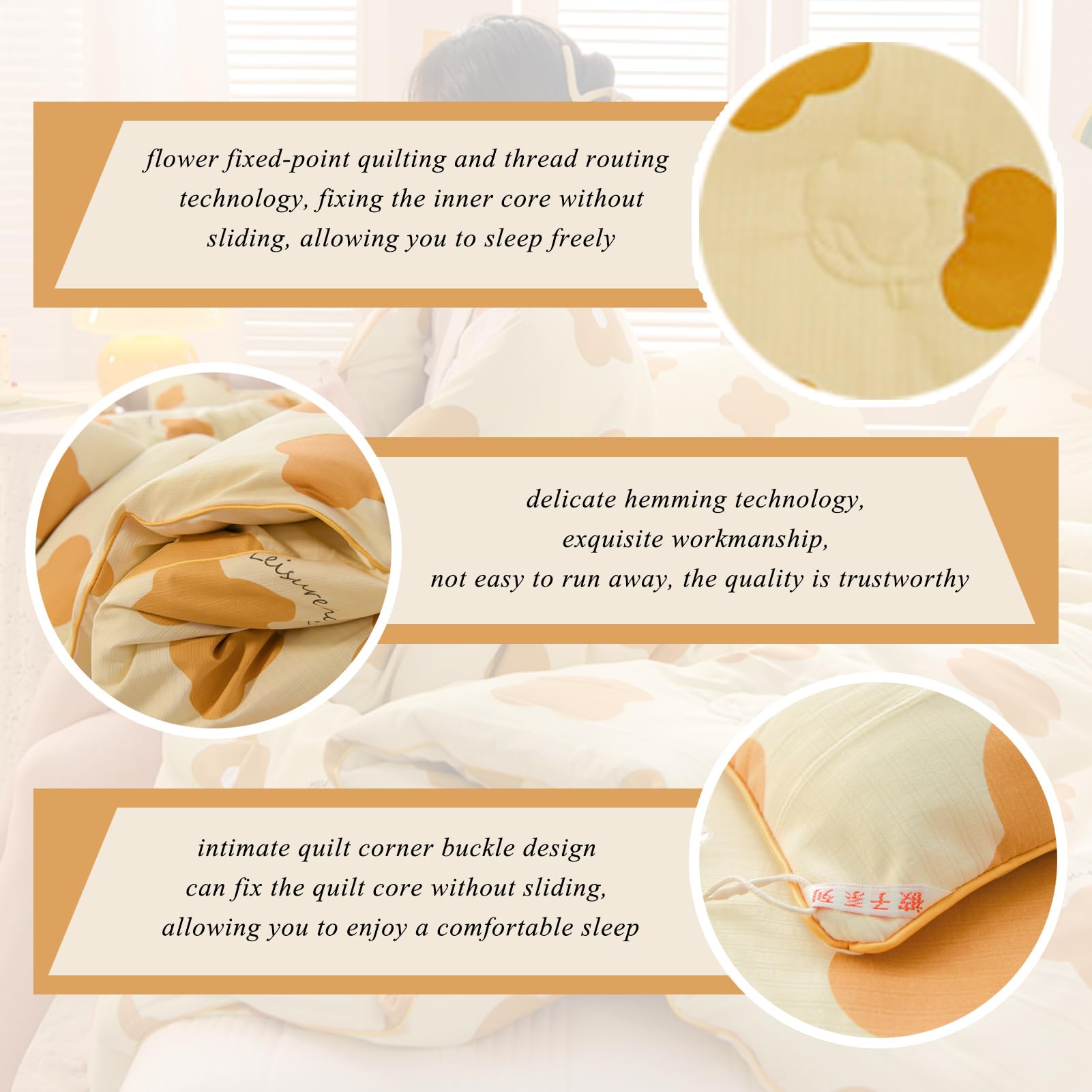 Organic Cotton Quilt - All Season Reversible Winter Comforter with Soy Fiber Filling | Soft & Cozy Bedding for Home, Hotel & Guest Room | Dopamine Design 200x230cm (3kg) | Perfect for Cold Nights & Cozy Decor