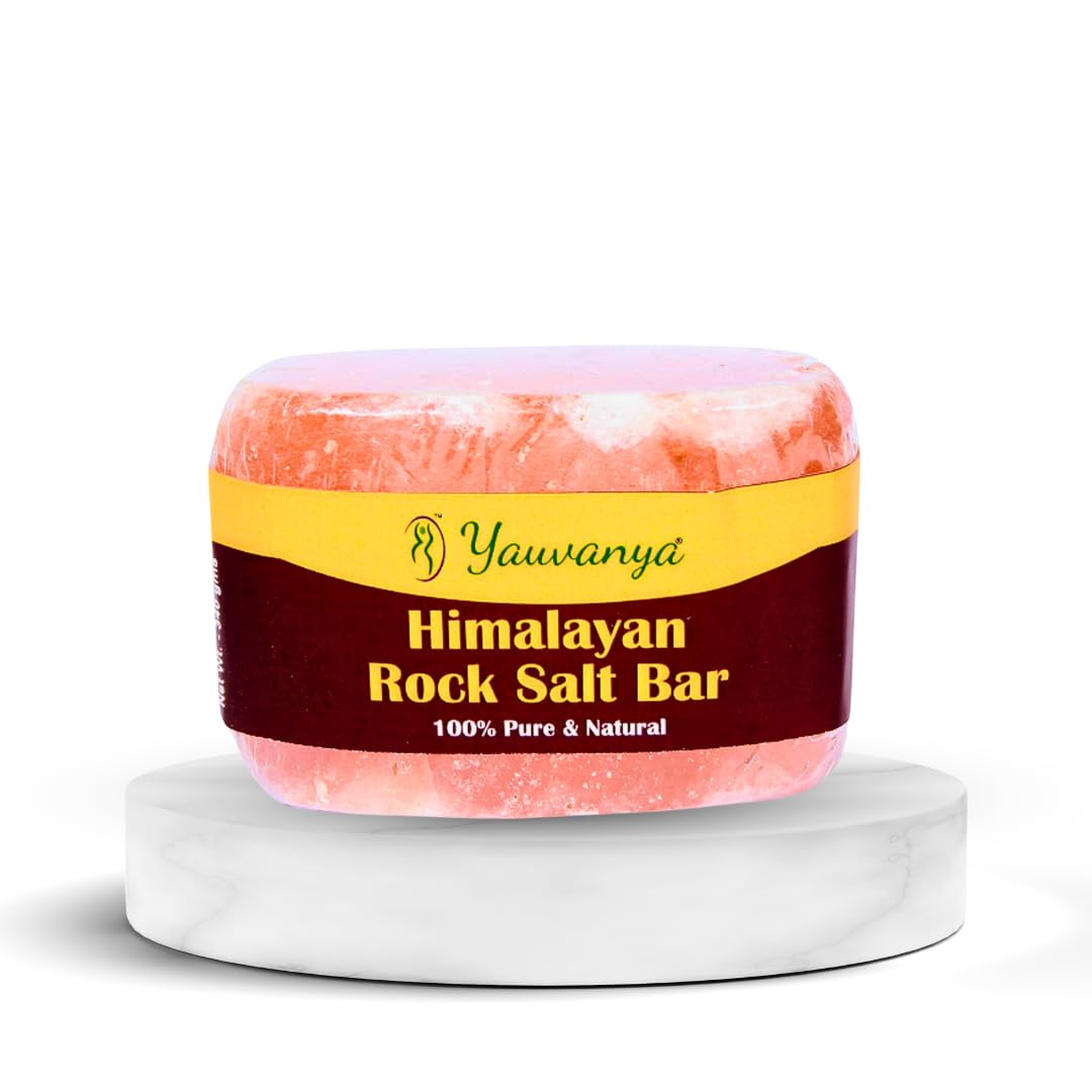 Himalayan Rock Salt Bar 300g - Pure Natural Exfoliating Salt Bar for Skin Rejuvenation | Spa Quality Bath Salt for Relaxation & Detox | Perfect for Home Spa, Gift Sets & Self-Care Rituals