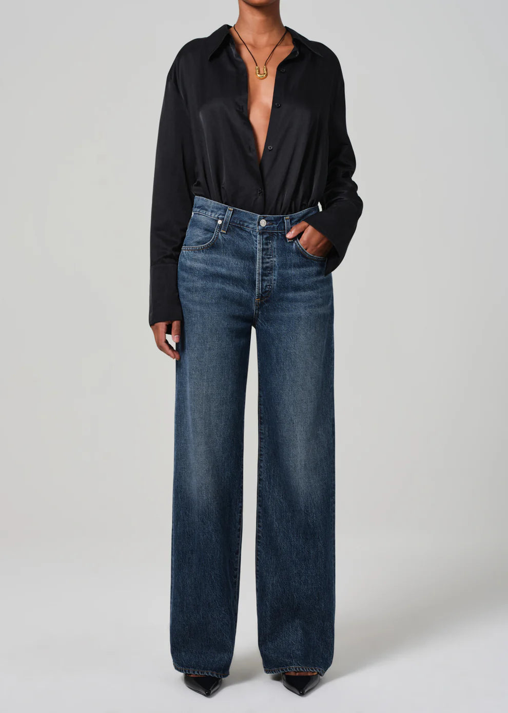 Annina High Rise Wide Leg Jeans for Women - 33 Inch Inseam - Westwood Style - Perfect for Casual Outings and Office Wear