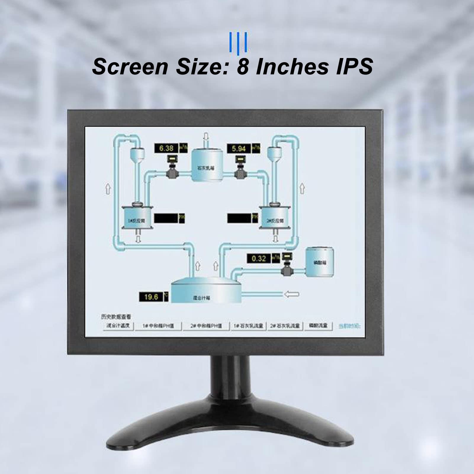 Yunseity Portable Touch Screen Monitor with Multi-Expansion Aluminum Alloy Interface for Smart City - European Plug | Ideal for Digital Signage, Remote Work & Smart Office Solutions