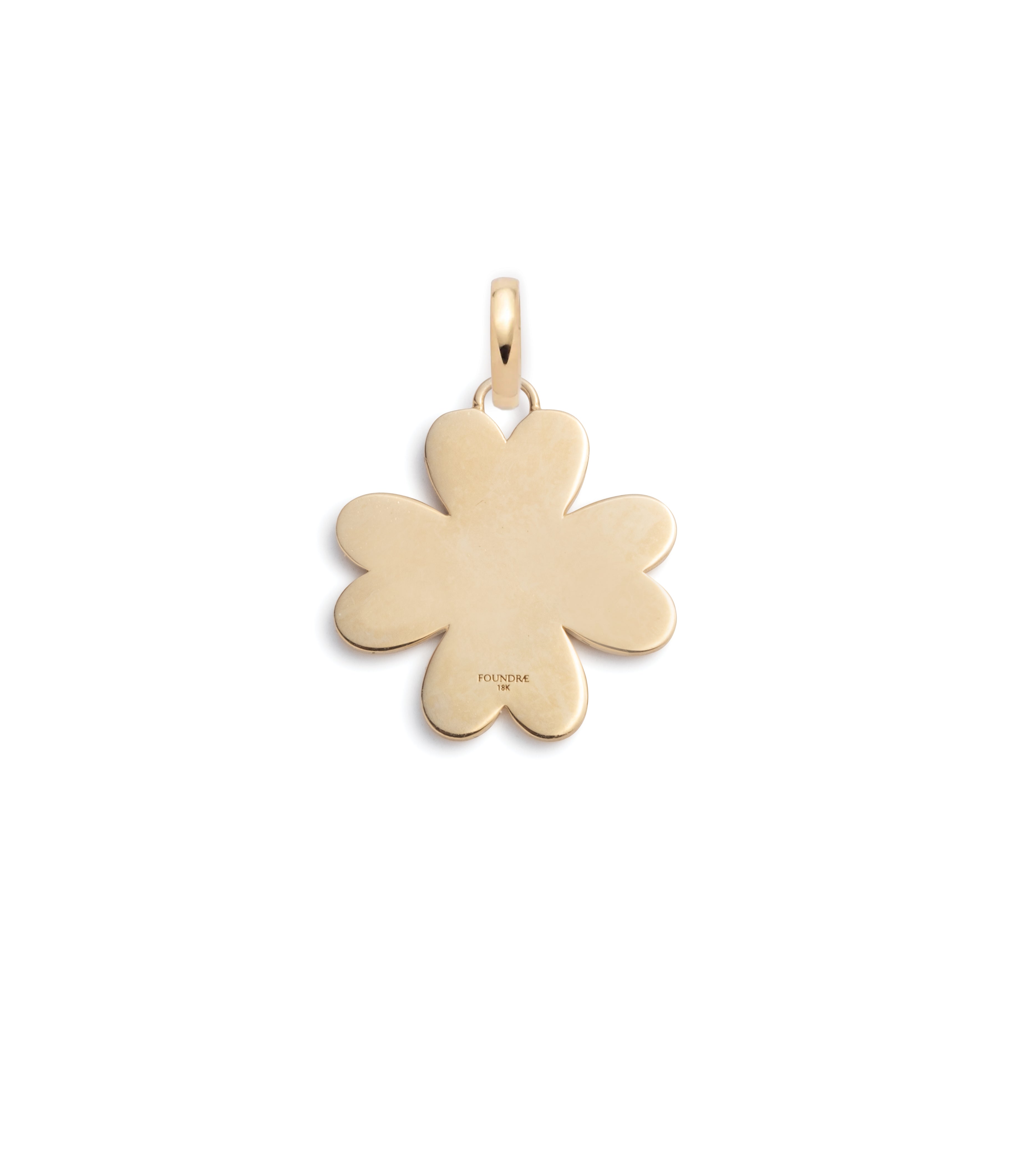 Pave Diamond Engravable Four Leaf Clover Pendant Necklace - Medium Size with Annex Link Chain - Perfect for Anniversary Gifts, Valentine's Day & Special Occasions