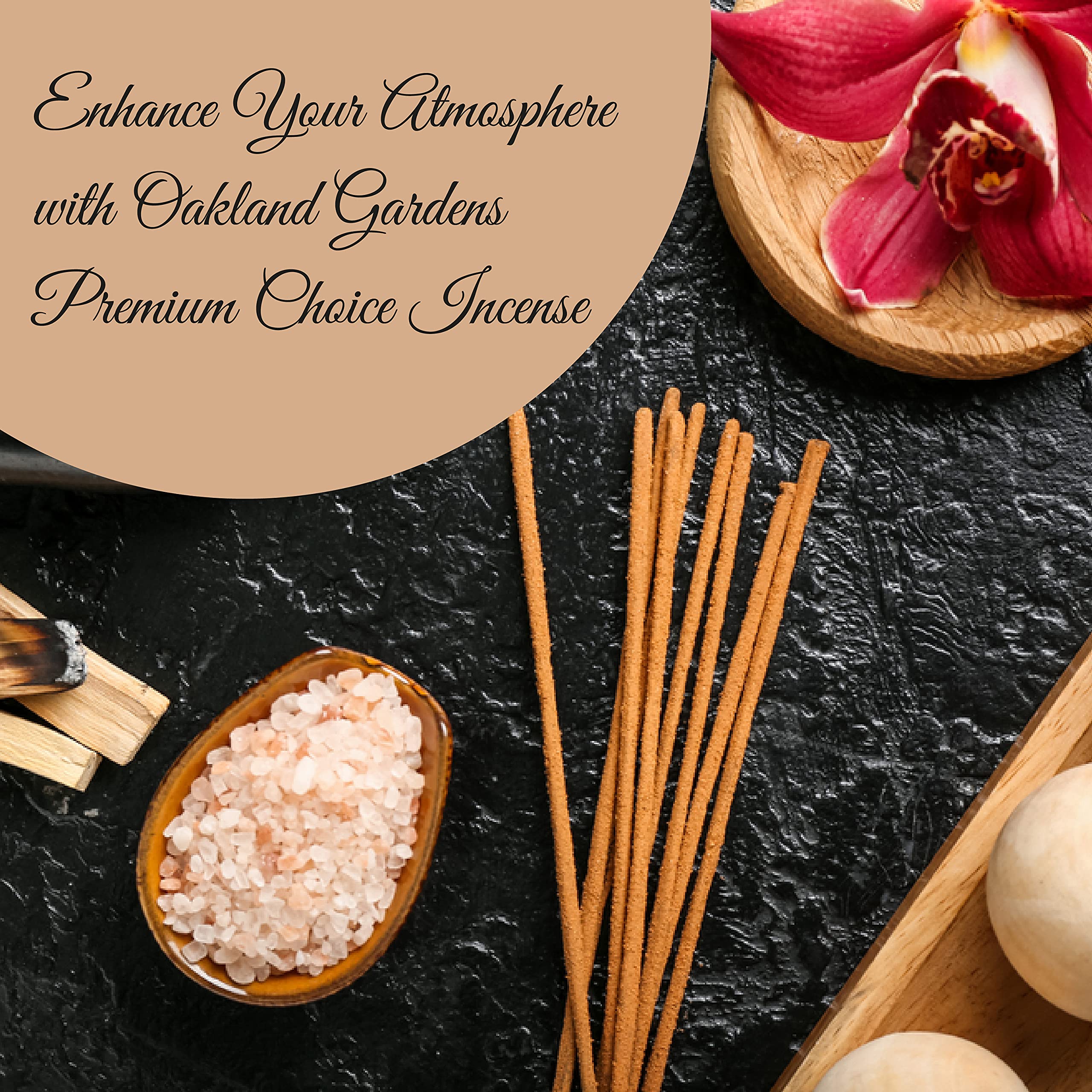 Premium Black Butter Hand-Dipped Incense Sticks - Oakland Gardens Aromatic Sticks (200 Count) for Meditation, Yoga & Home Fragrance