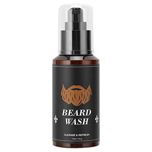 118ml Men's Beard Wash & Shampoo - Natural Softener for Beard Care, Cleansing & Moisturizing - Perfect for Daily Grooming & Styling Routine