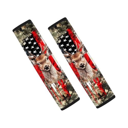 deer american flag print