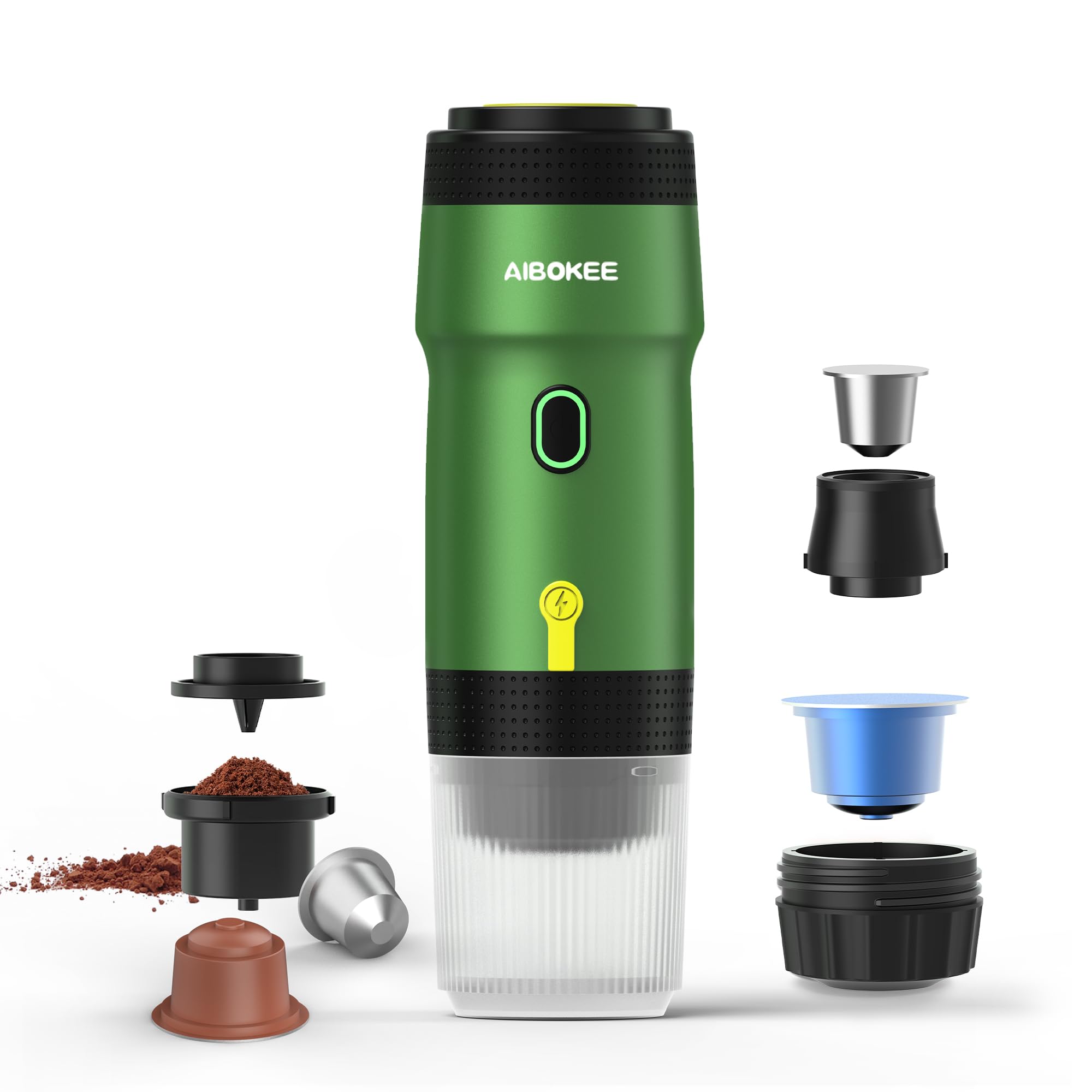 Portable Electric Espresso Machine - USB Powered Travel Coffee Maker for Camping, Hiking, RV & Office - Compact 3-in-1 Coffee Brewer Works with 8g Coffee Powder, Nespresso & Small Capsules - Perfect for Outdoor Adventures, Road Trips & Workspaces