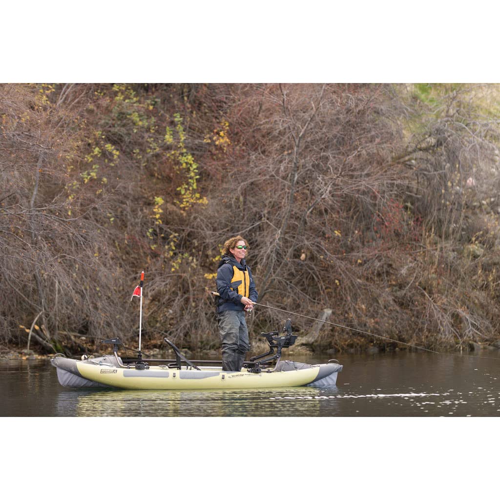 Advanced Elements Straitedge Angler Inflatable Kayak - Lightweight Fishing Kayak for Lakes & Rivers - Portable Kayak for Anglers & Outdoor Adventures