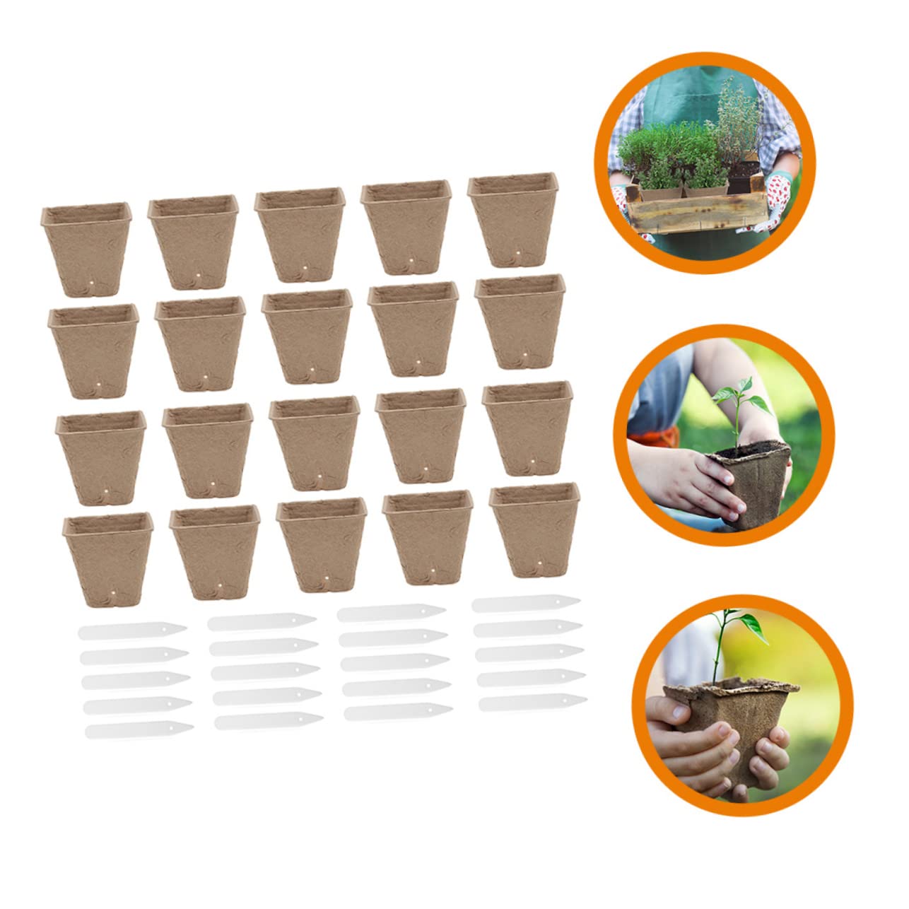 Balacoo 3 Sets Biodegradable Paper Flower Pots - Nursery Seed Starter Cups, Eco-Friendly Plant Trays for Home Gardening, Seedlings & Indoor Plants | Perfect for DIY Gardening, Home Decor & Sustainable Planting