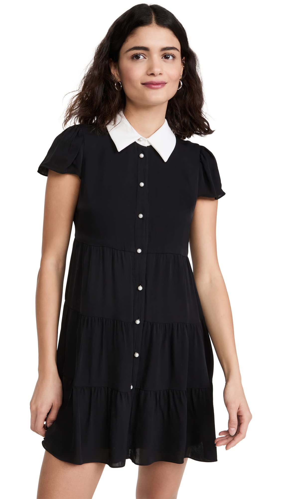 Alice + Olivia Women's Meeko Shirt Dress - Stylish Flowy Button Down Dress for Casual & Office Wear | Perfect for Work, Brunch & Date Nights