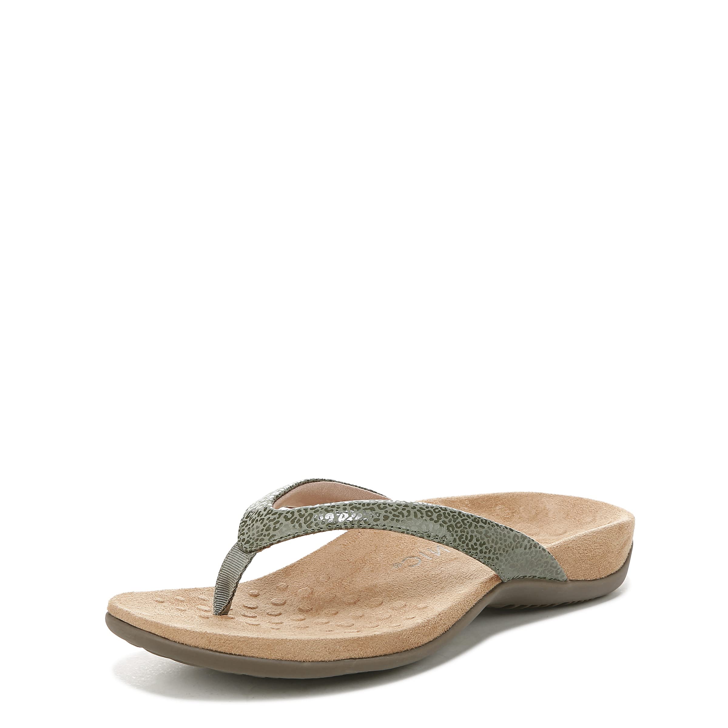 Vionic Women's Rest Dillon Toe Post Sandals - Orthotic Arch Support Sandals with Three-Zone Comfort Technology | Best Supportive Flip Flops for Women | Perfect for Beach, Pool & Summer Walking