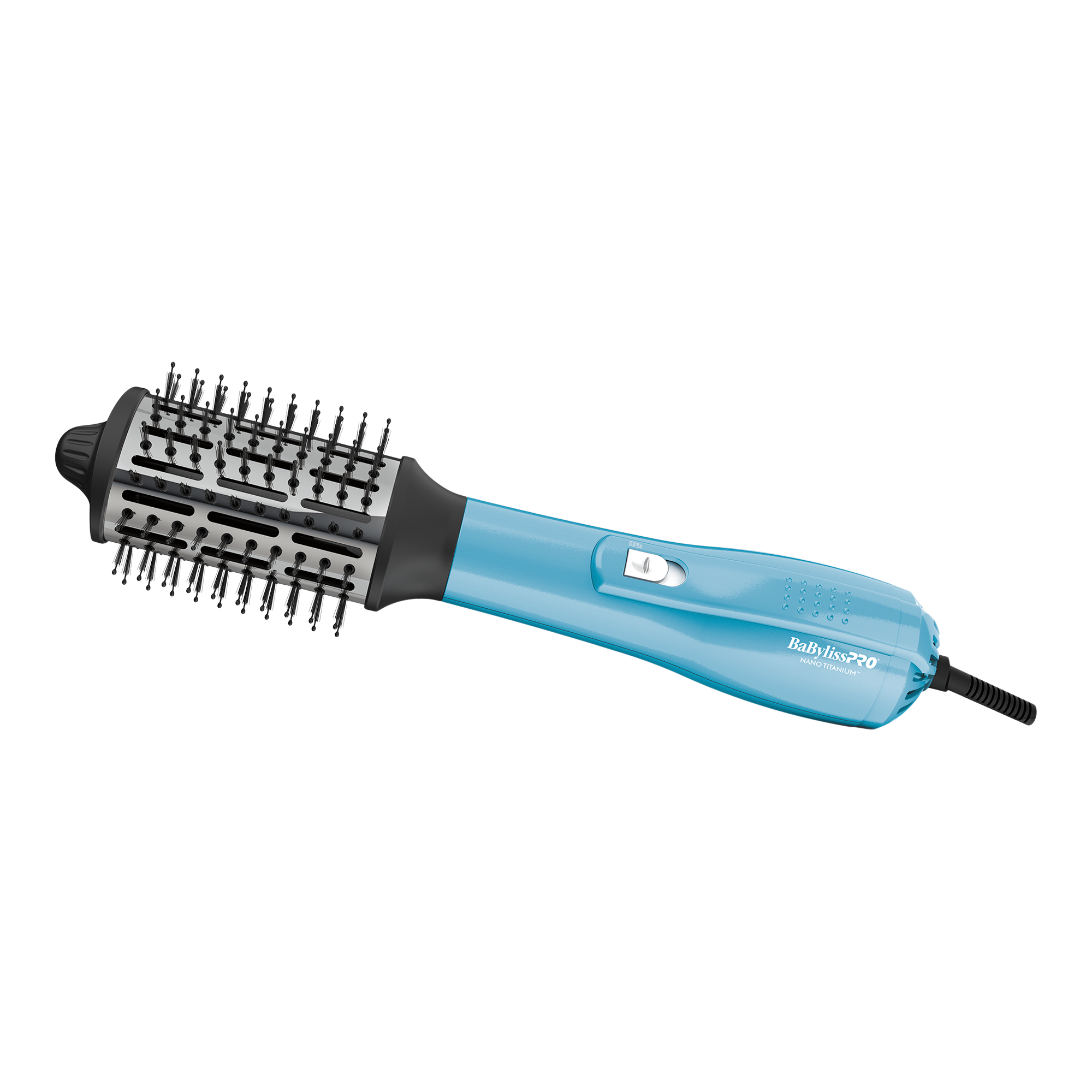 BabylissPRO Nano Titanium Oval Ionic Hot Air Brush - Professional Hair Styler for Smooth & Voluminous Blowouts - BNTHB250 | Perfect for Salon-Quality Styling at Home, Travel & Everyday Use