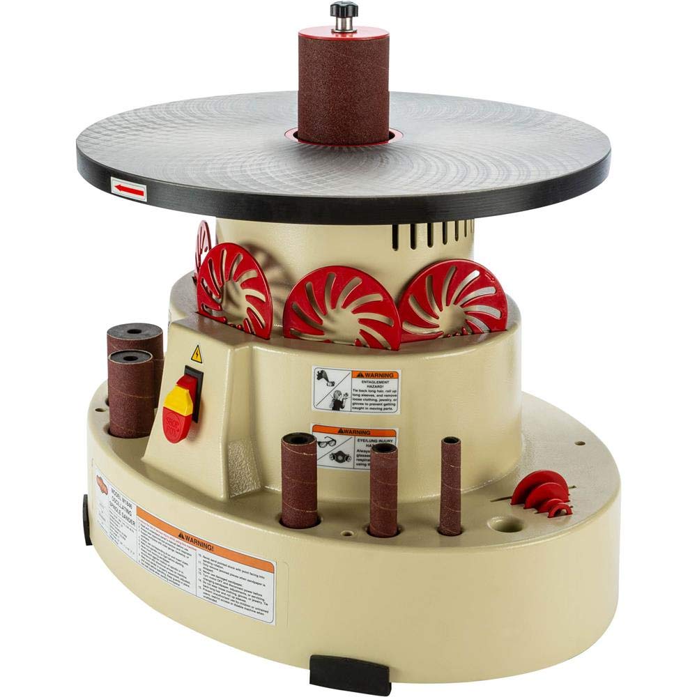 Shop Fox W1846 Benchtop Oscillating Spindle Sander - 1/3HP Power Tool for Woodworking, Sanding Curves & Edges | Perfect for DIY Projects, Furniture Making & Crafting