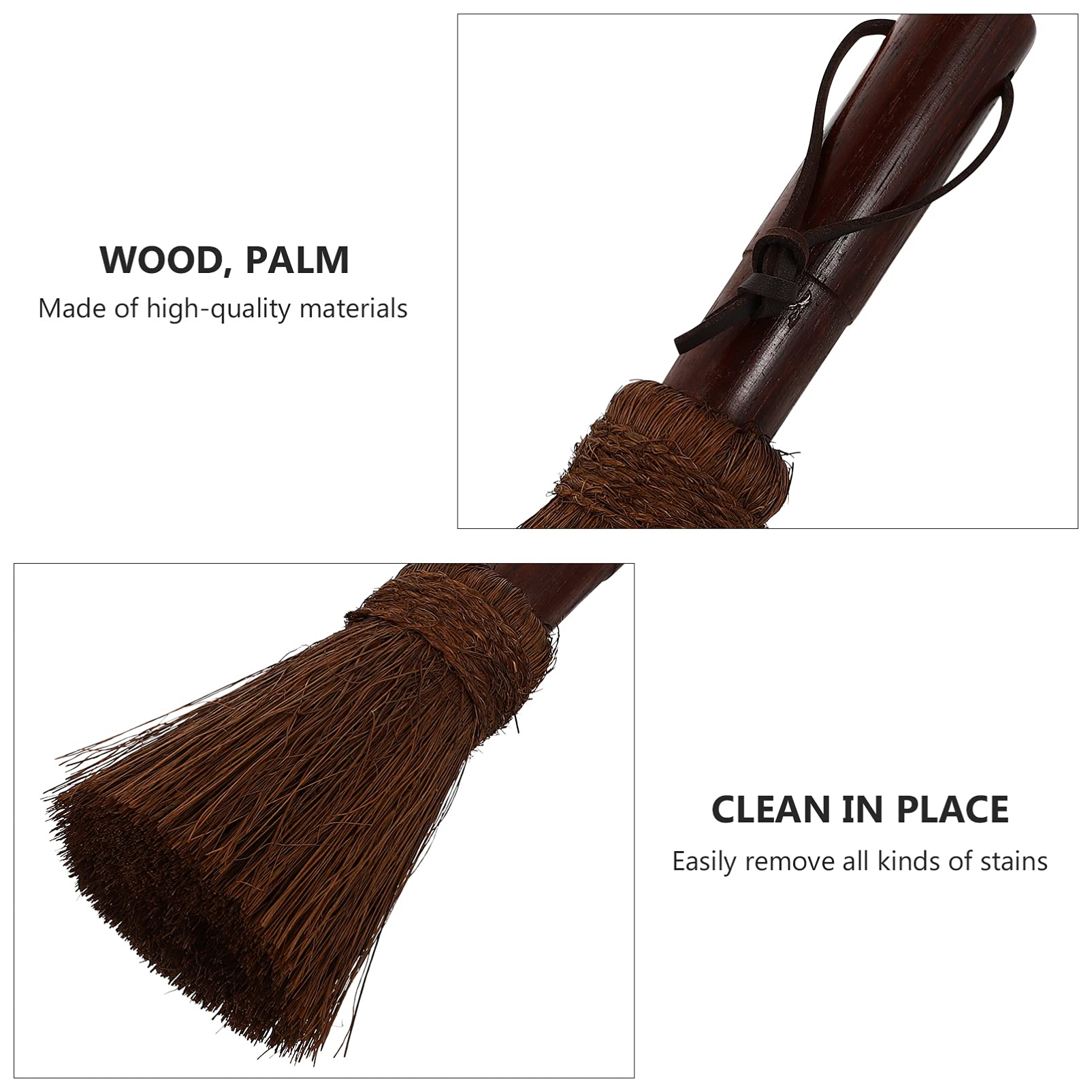 Hemoton Multipurpose Cleaning Brush - Handmade Scrub Brush for Pots, Pans & Woks - Durable Kitchen Brush for Washing, Scrubbing & Cleaning - Perfect for Cast Iron, Stainless Steel & Non-Stick Cookware
