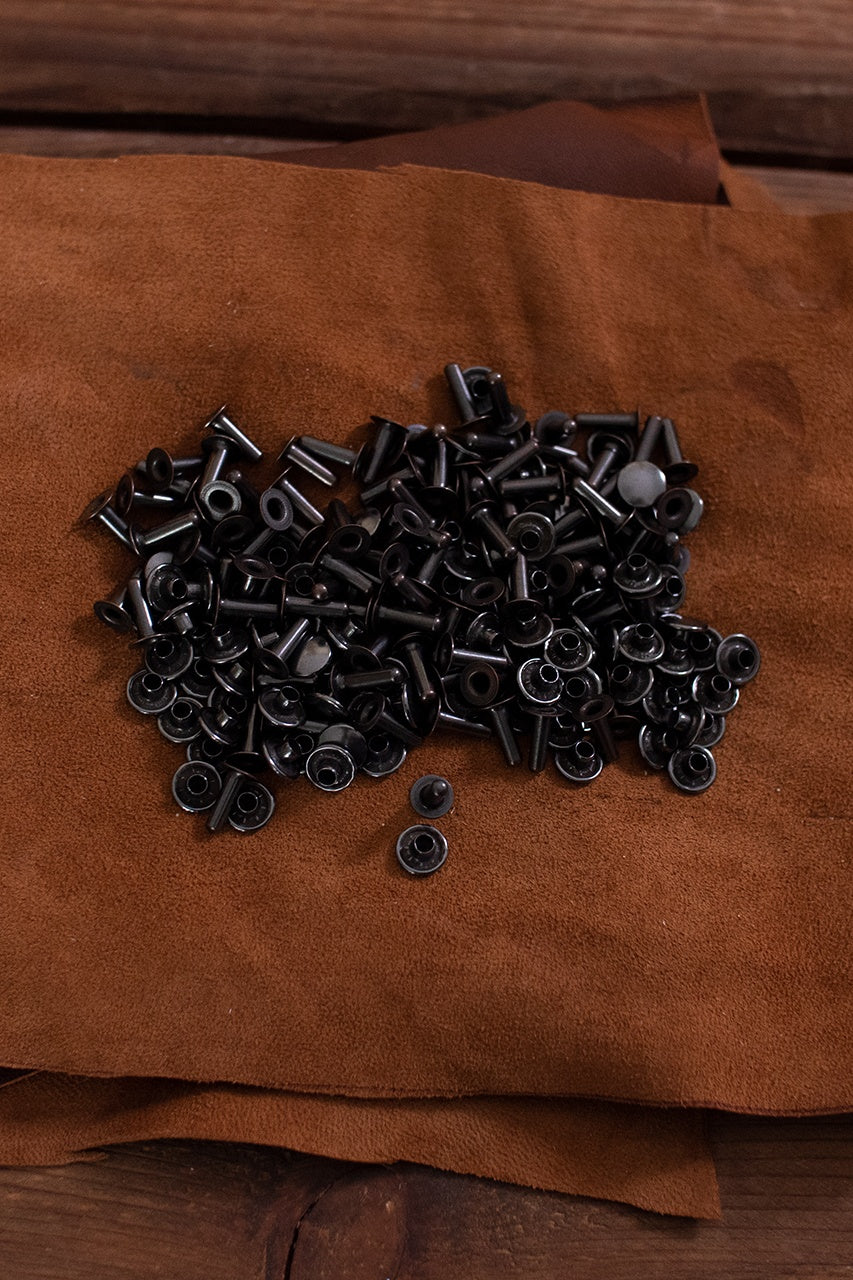 Hollow Rivet KØ9.2 x L11.5mm Iron/Anthracite - Heavy Duty Fasteners for Metal Fabrication, Automotive & DIY Projects