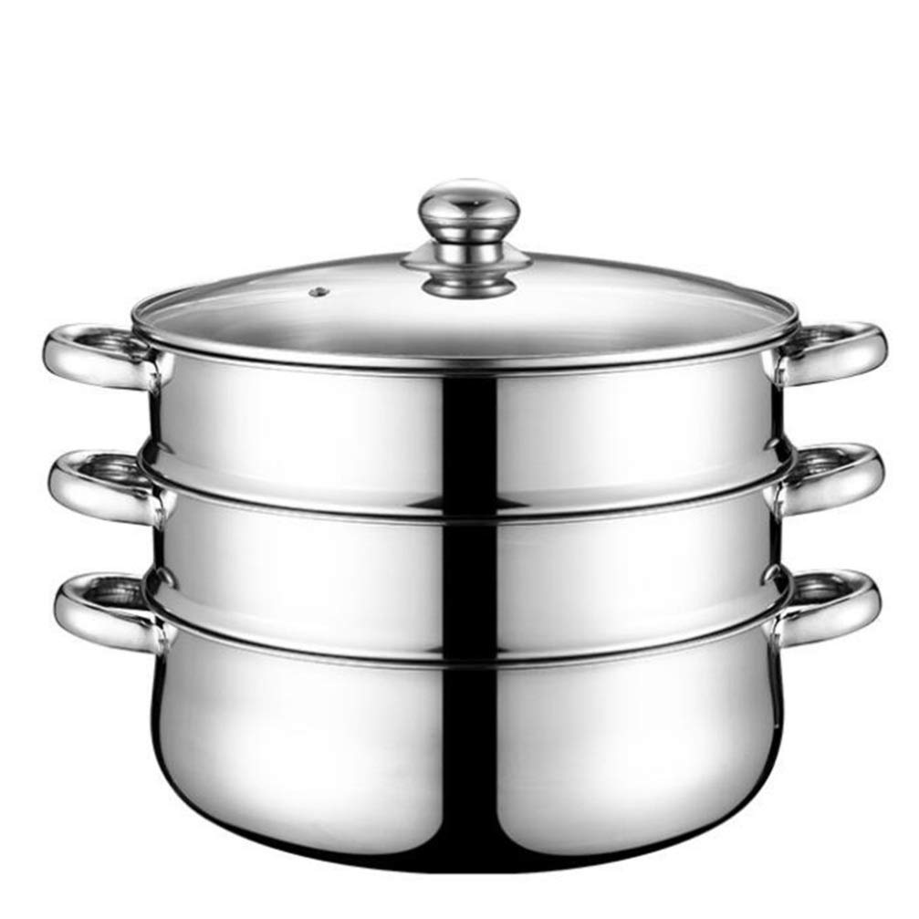 Premium Stainless Steel Soup Pot with Steamer - 5QT Multi-Function Stock Pot for Cooking, Steaming & Soup Making - Ideal for Home Kitchen, Restaurants & Meal Prep