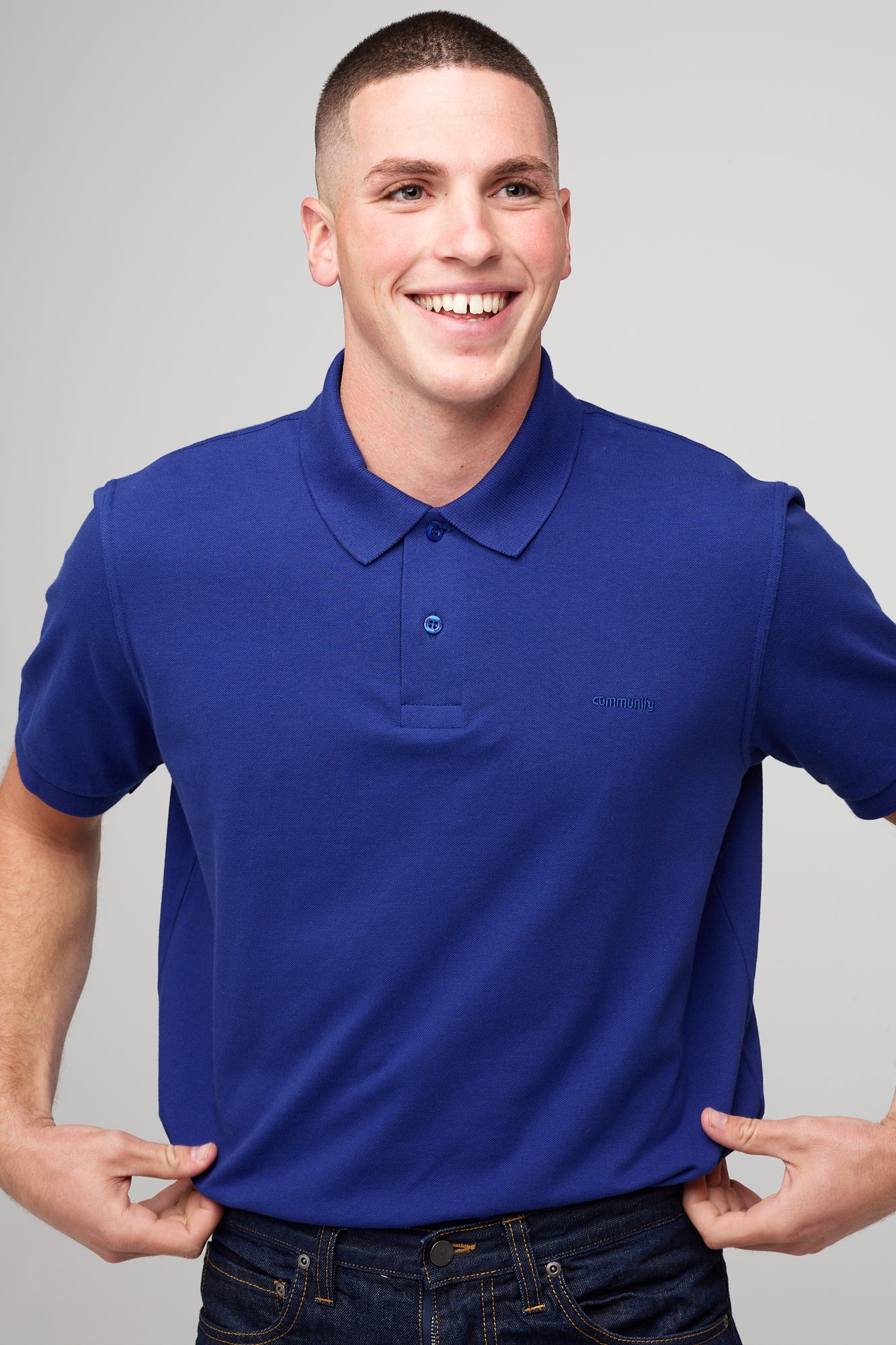 Royal Blue Men's Short Sleeve Polo Shirt - Breathable Cotton Casual Shirt for Golf, Work & Summer Outfits