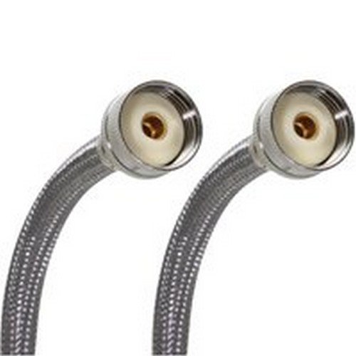 Fluidmaster 3/4 Inch Braided Stainless Steel Washing Machine Supply Line - 60 Inch Length - Durable & Leak-Proof for Laundry Rooms, Basements & RV Hookups