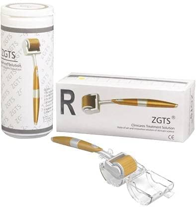 Professional 0.50mm Derma Roller with 192 Gold Plated Titanium Needles - Effective for Acne Scars, Wrinkles, Hair Loss & Skin Rejuvenation | Perfect for At-Home Facial Treatments & Beauty Care Routines