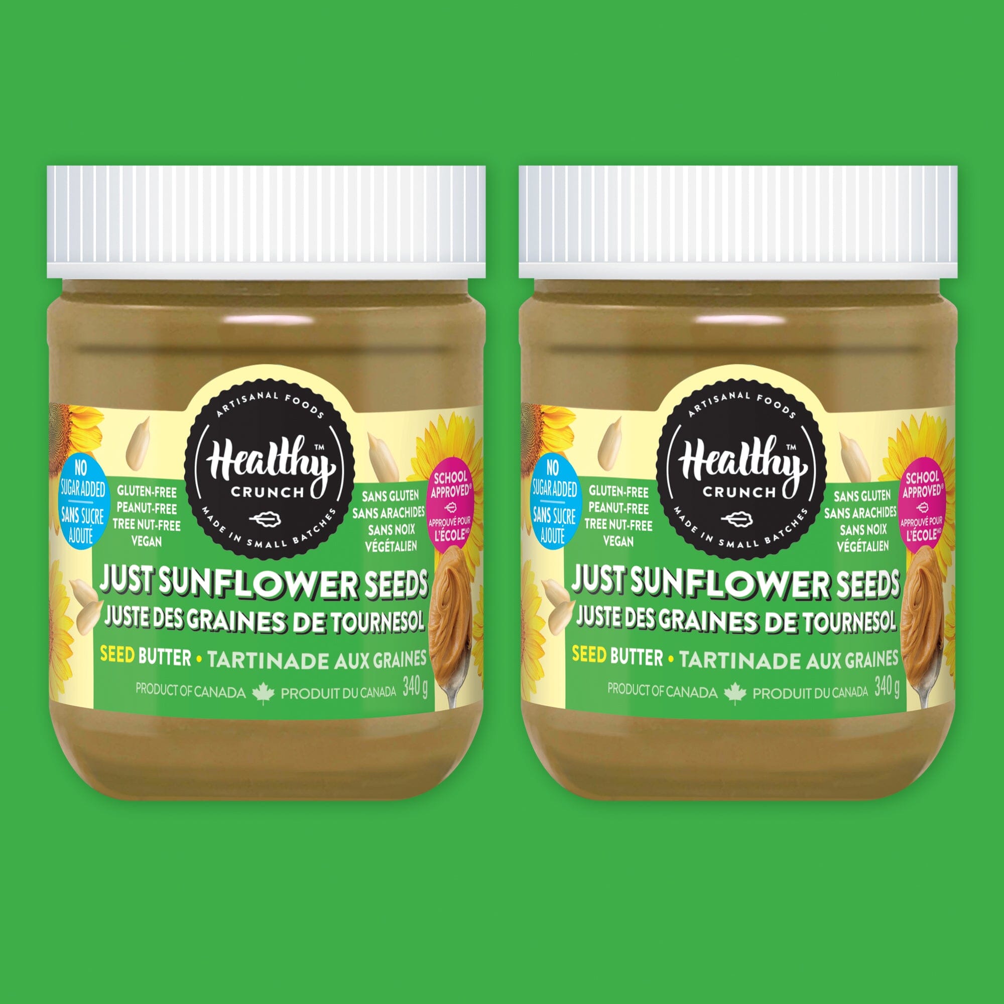 Organic Sunflower Seed Butter - No Sugar Added, Vegan & Gluten-Free Spread for Toast, Smoothies & Baking - Healthy Nut-Free Alternative to Peanut Butter