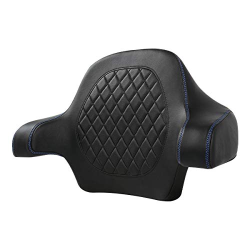 Backrest Black Blue Stitching