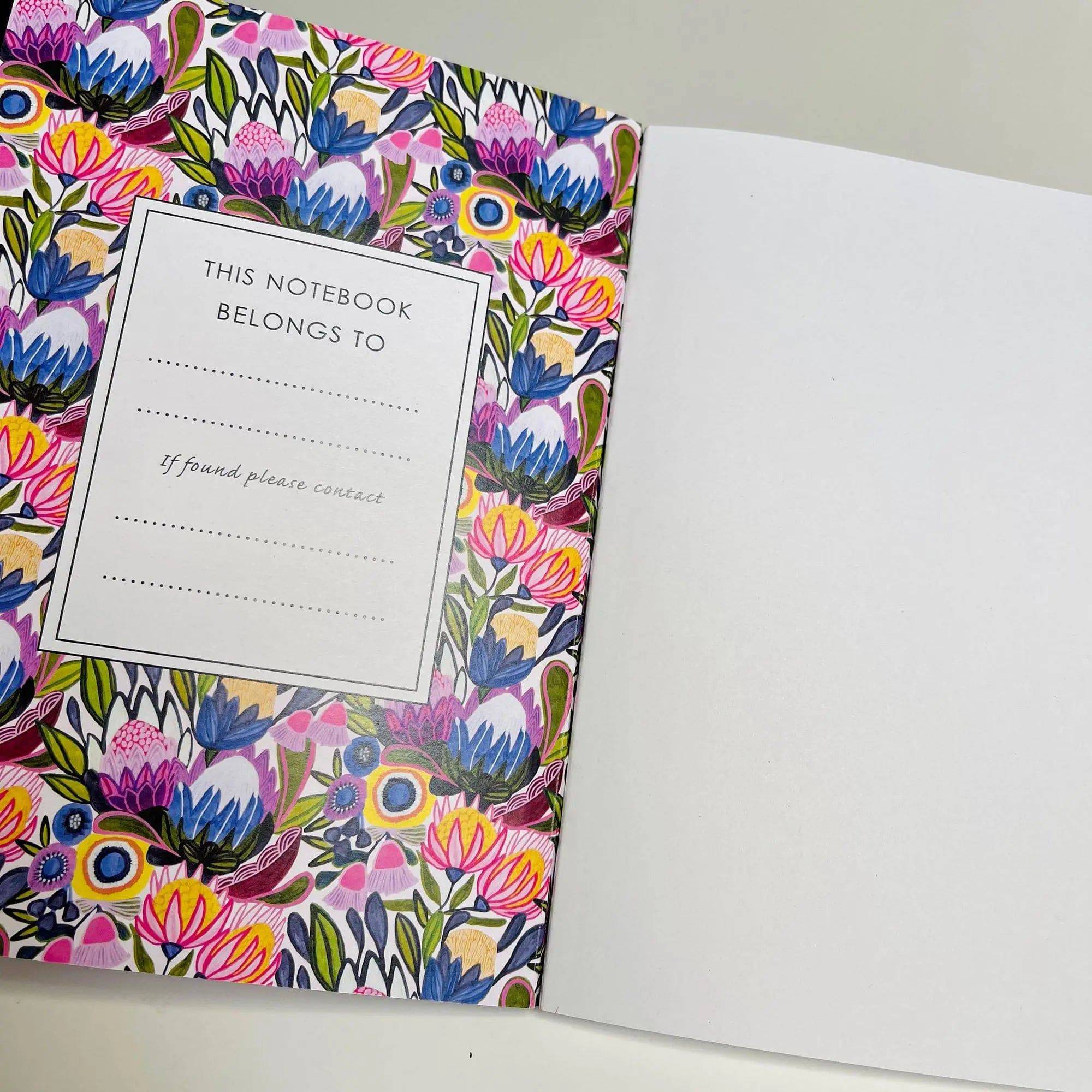 Premium Protea Magnifica A5 Notebook Set - Elegant Floral Design, 120gsm Thick Paper, Perfect for Journaling, Sketching & Note Taking - Ideal Gift for Students, Artists & Professionals
