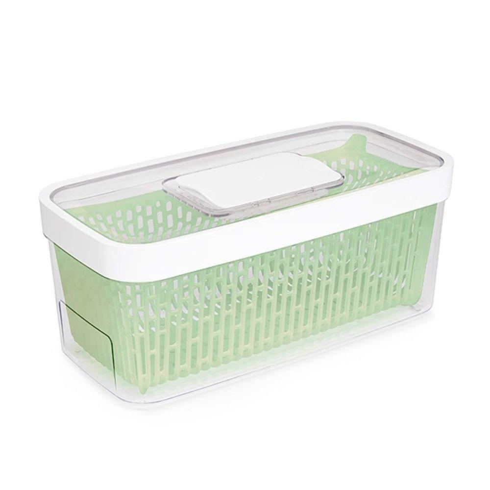 OXO 4.7L/5Qt GreenSaver Produce Keeper - Fresh Fruit & Vegetable Storage Container for Refrigerator - Extends Shelf Life of Berries, Lettuce & Herbs