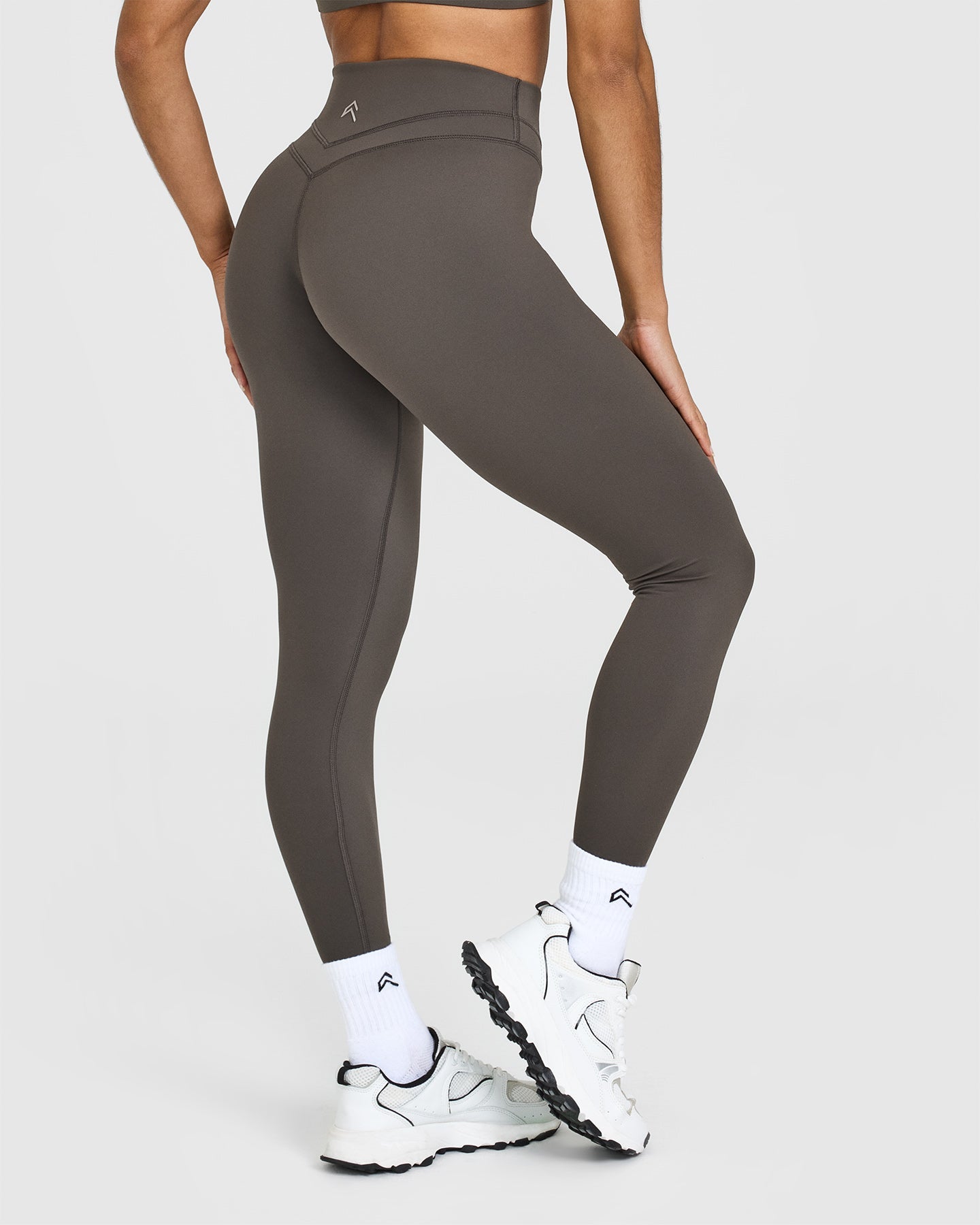 High Waisted Leggings for Women - Seamless Tummy Control Yoga Pants in Deep Taupe | Perfect for Workout, Yoga & Everyday Wear