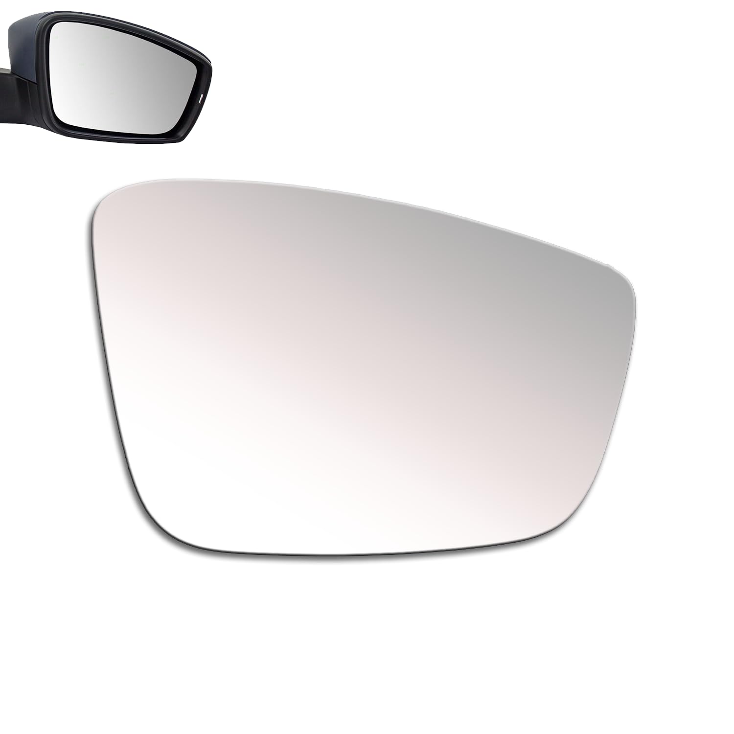 Volkswagen VW Beetle Jetta Passat Right Side Mirror Glass Replacement - Convex RH Passenger Mirror with Adhesive for Enhanced Safety & Visibility - Perfect for Daily Commuting & Highway Driving