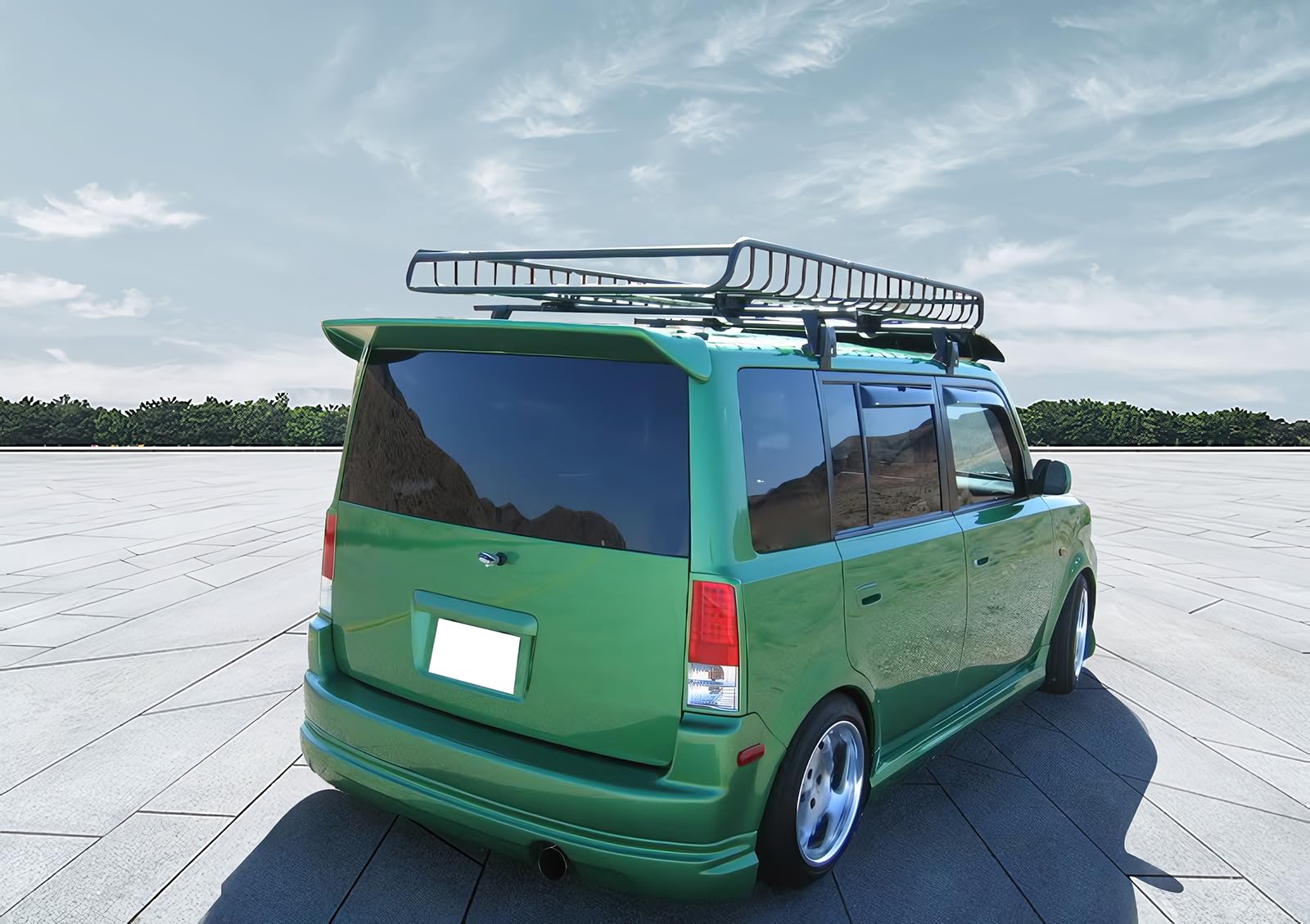 IKON MOTORSPORTS K-Style PU Black Rear Bumper Lip Spoiler Splitter for 2003-2007 SCION XB | Enhances Aerodynamics & Sporty Look | Perfect for Car Enthusiasts & Street Racing