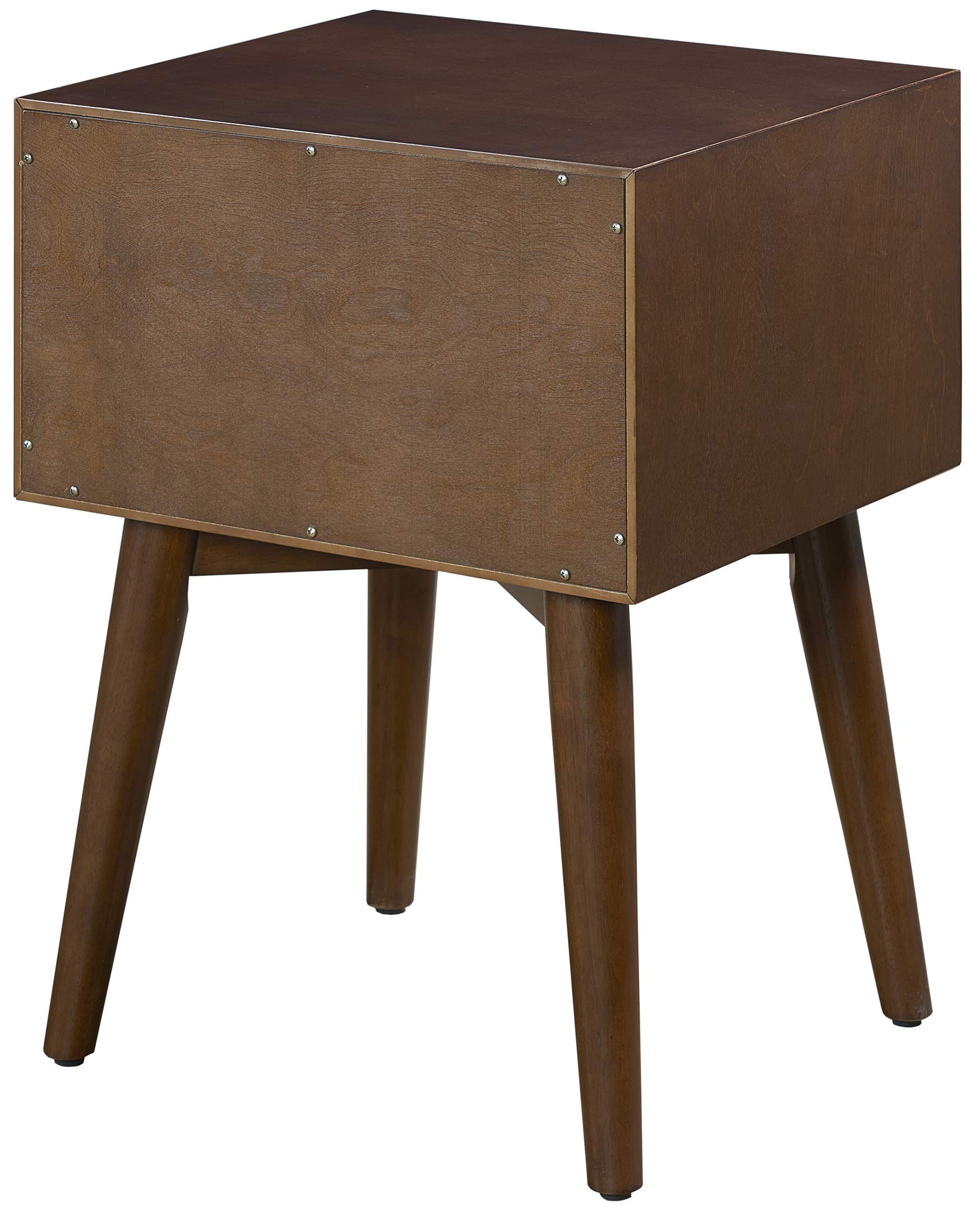 Crosley Furniture Landon Nightstand Side Table with Drawer - Solid Mahogany Wood Bedside Table for Bedroom, Living Room & Office Use