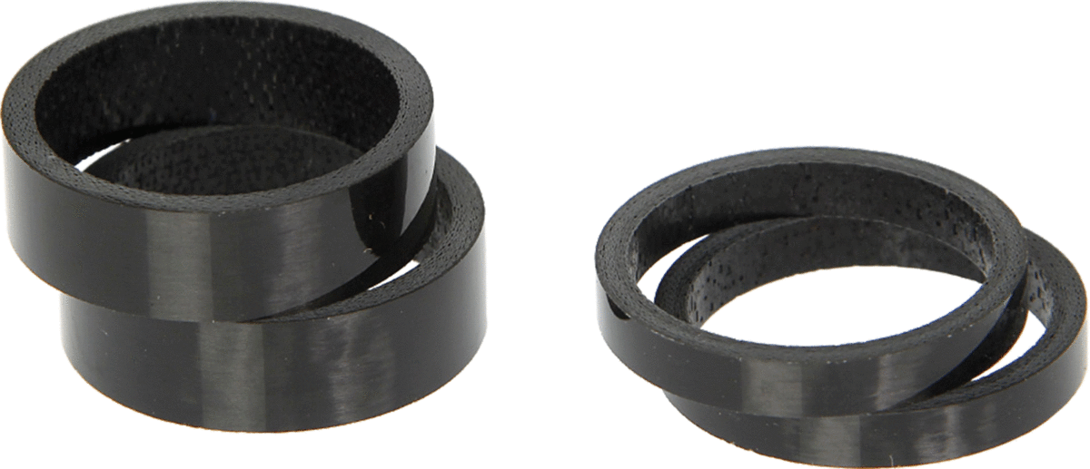 Carbon Fiber Bike Headset Spacer Set - Lightweight & Durable Bicycle Stem Spacers for Road & Mountain Bikes - Perfect for Bike Customization & Height Adjustment