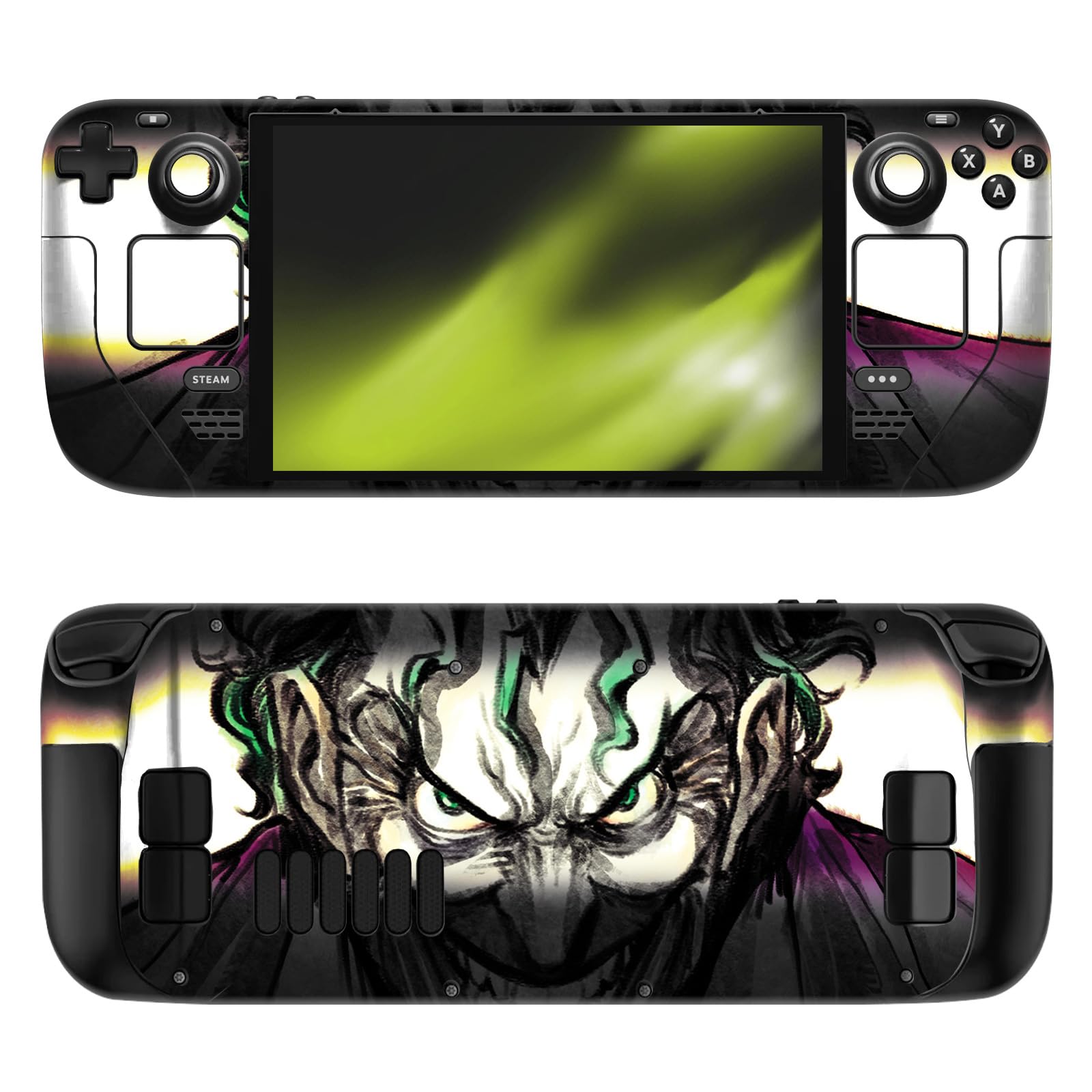 Head Case Designs The Joker DC Comics Arkham Asylum Kunst Vinyl Haut Aufkleber Abziehbild - Premium Abdeckung für Steam Deck OLED, Perfekt für Gaming-Sessions & Sammler