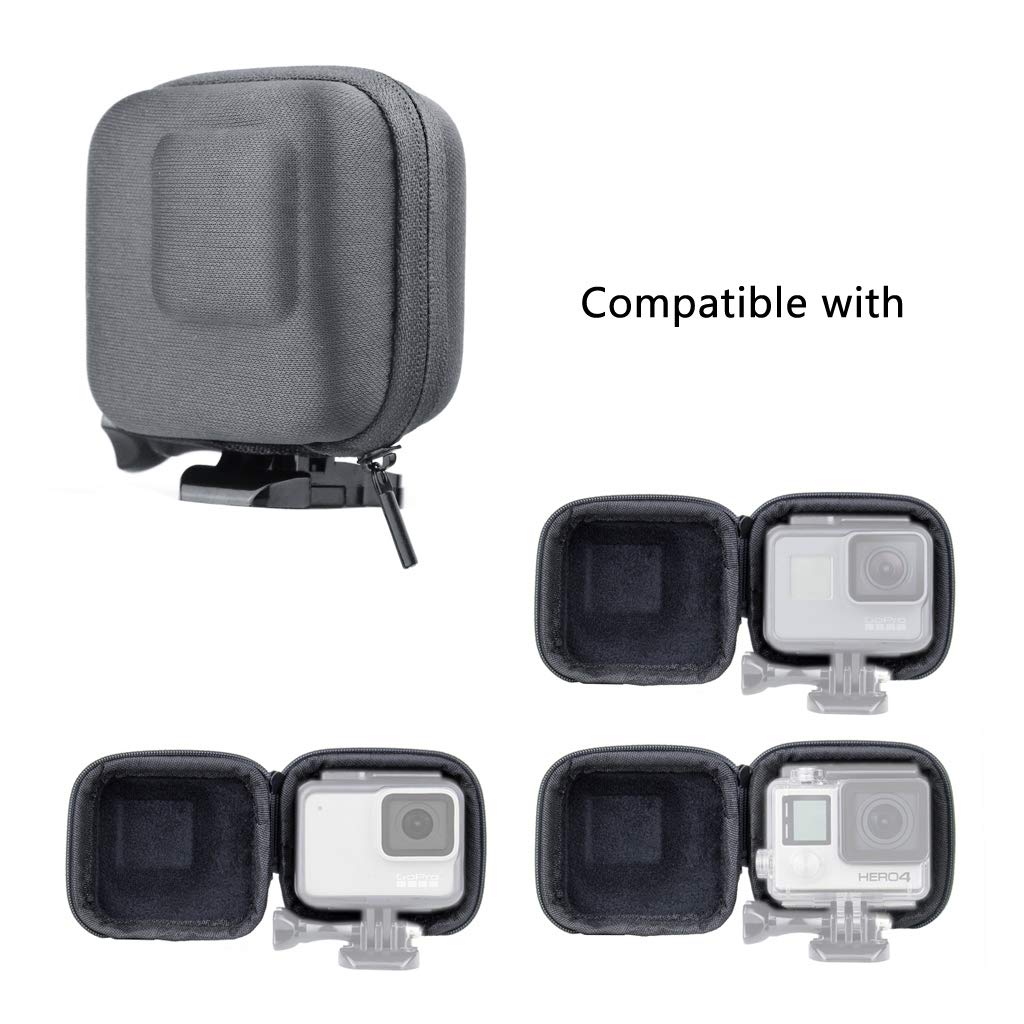 SOONSUN Waterproof Hard Carrying Case for GoPro Hero 5 6 7 Black - Compact Semi-Rigid Protective Shell Travel Storage Bag for GoPro Cameras - Perfect for Hiking, Travel & Outdoor Adventures