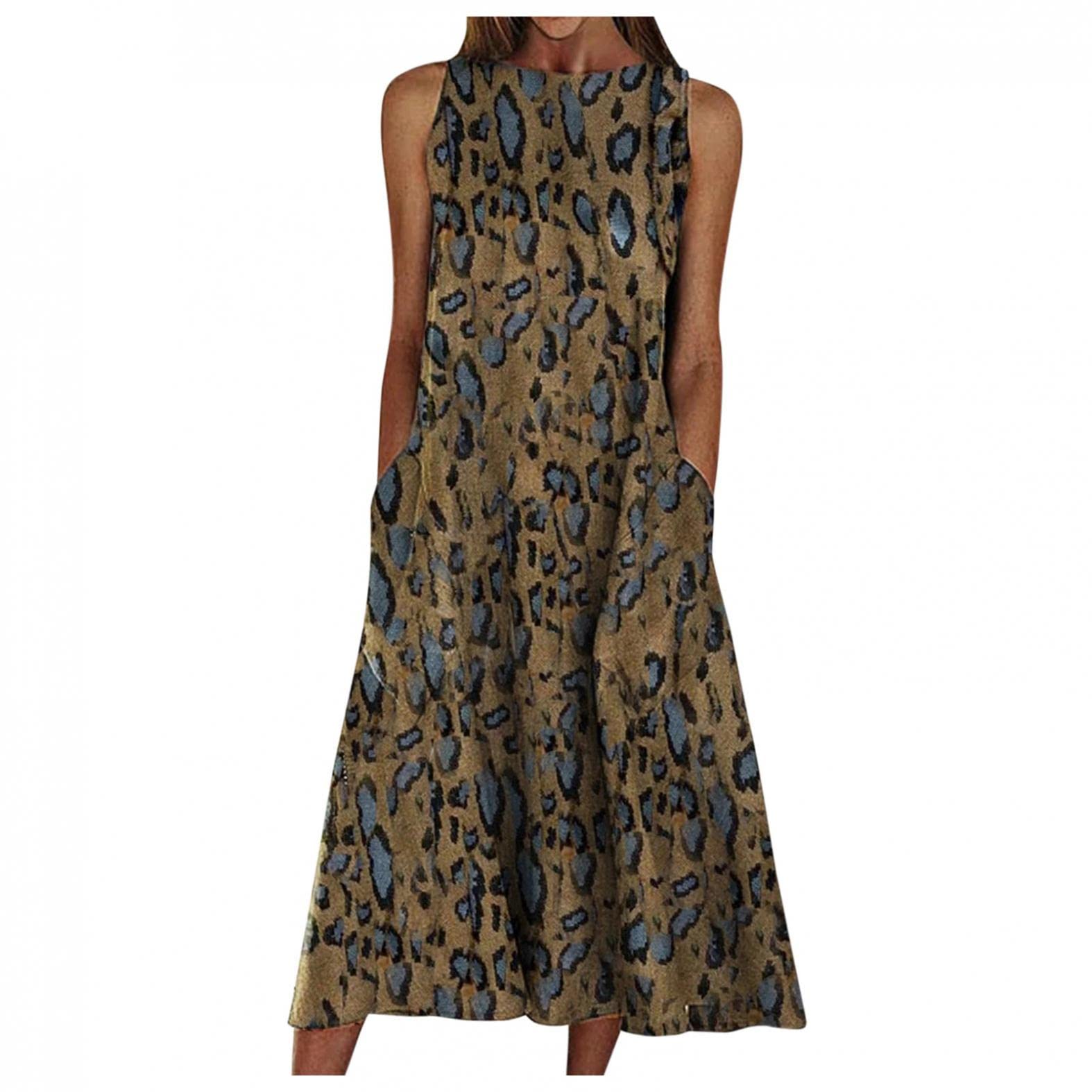 Women's Vintage Bohemian Summer Dress - Sleeveless Casual Long Dress with Stitching Detail for Party & Beach | Perfect for Outdoor Events, Vacations & Boho Fashion