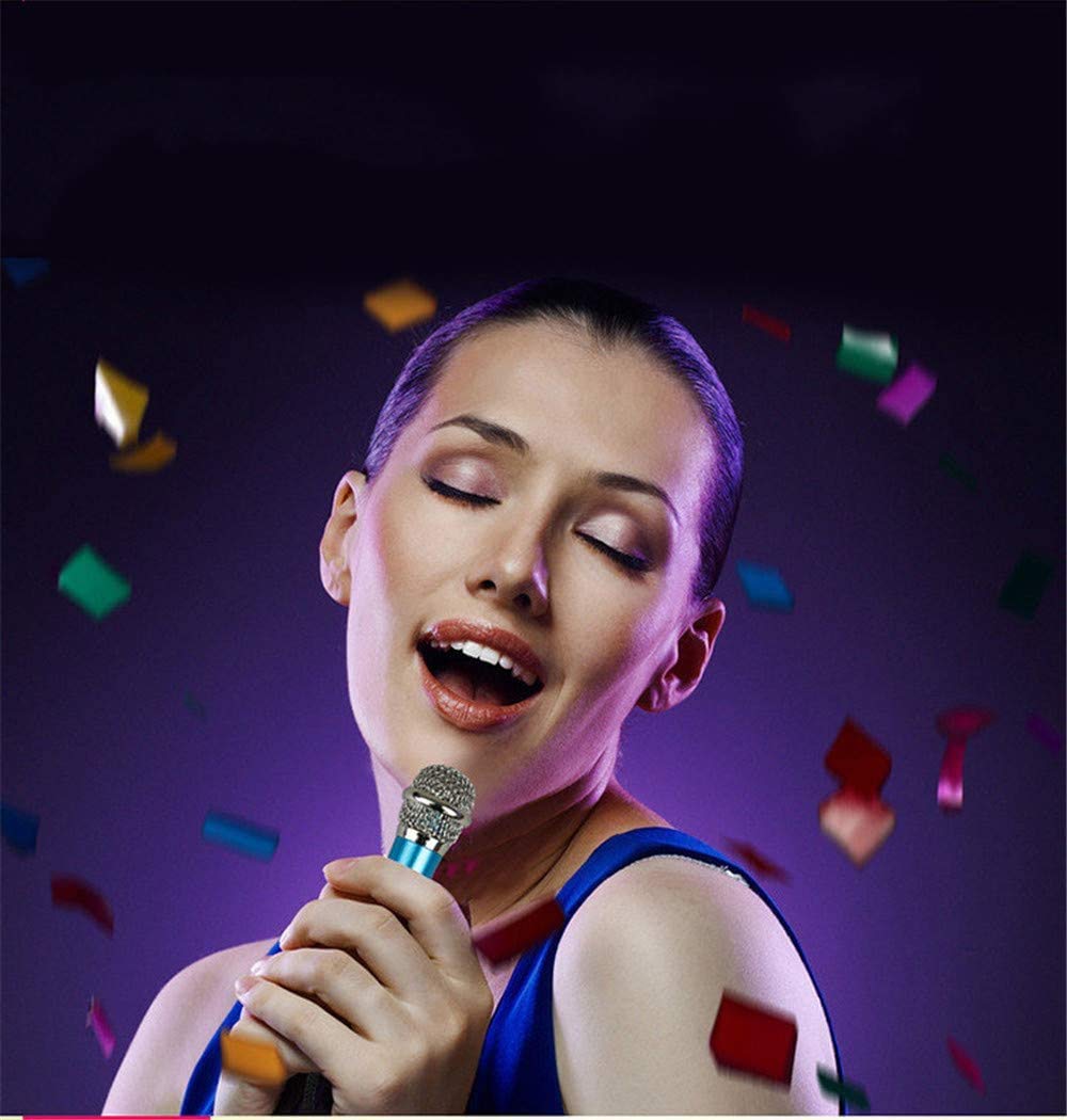 Mini Portable Vocal Microphone for Smartphones, Computers & Tablets - Professional Recording, Chatting & Karaoke Singing (Silver) | Perfect for Live Streaming, Podcasting & Home Studio Use