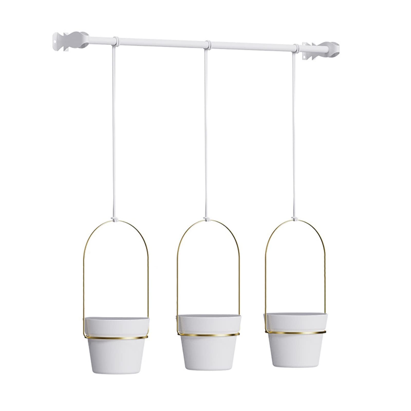 Modern Metal Hanging Plant Holder - Indoor Wall & Ceiling Planter for Flowers, Succulents, Herbs - Home Decor, Living Room, Bedroom, Balcony, Office Plant Hanger