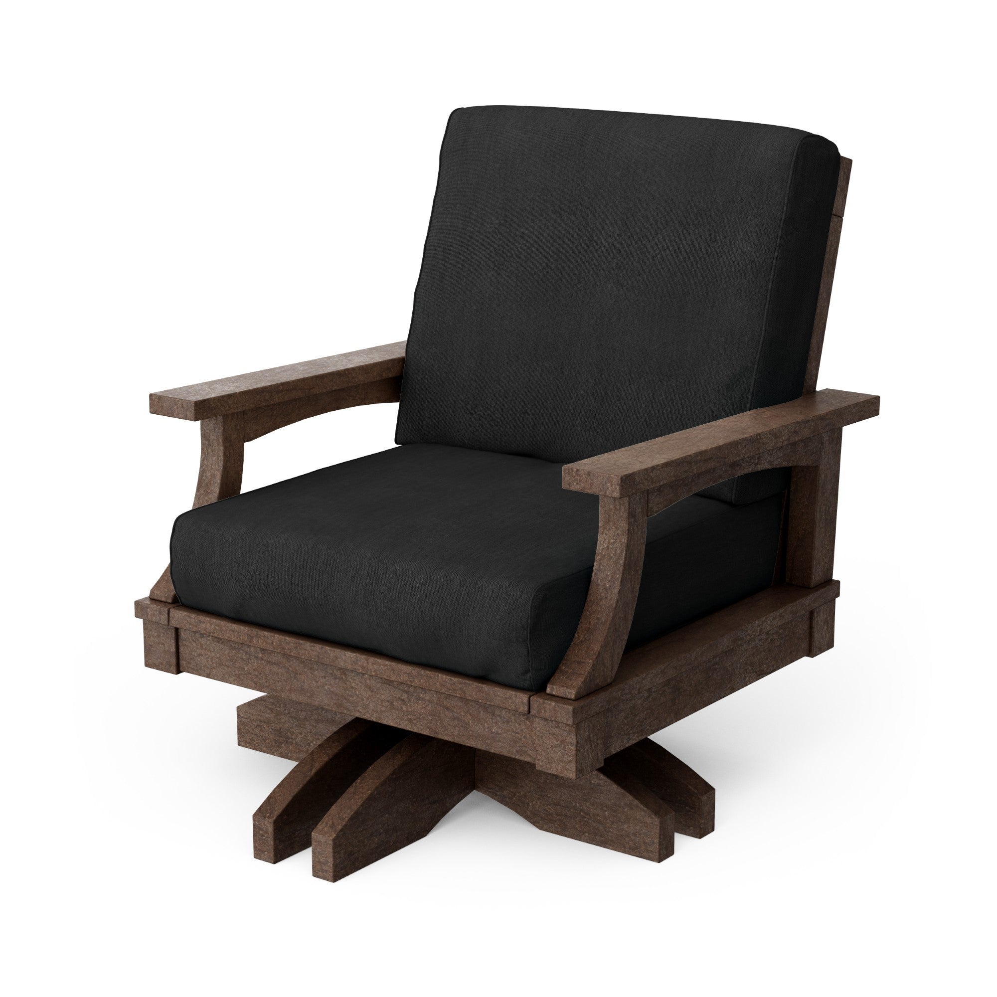 Heritage Deep Seating Swivel Chair - 360° Rotating Patio Lounge Chair with Cushions, Weather-Resistant Outdoor Furniture for Garden, Poolside & Backyard Relaxation