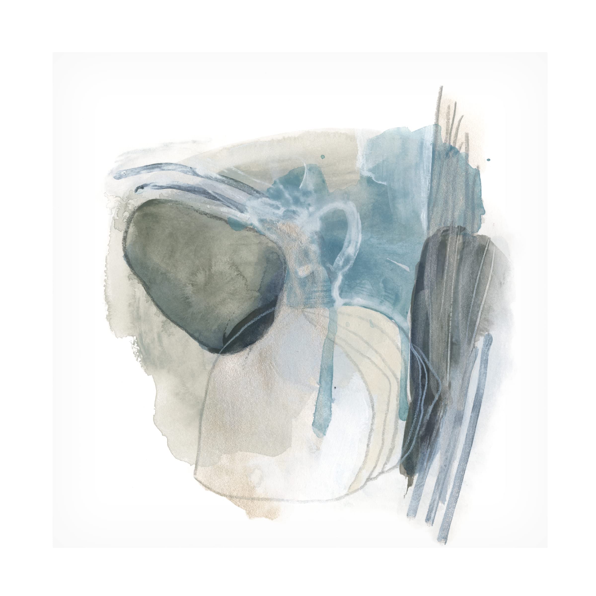 Trademark Fine Art 'Stone Ellipses IV' Canvas Wall Art by June Erica Vess - Modern Abstract Painting for Living Room, Bedroom & Office Decor