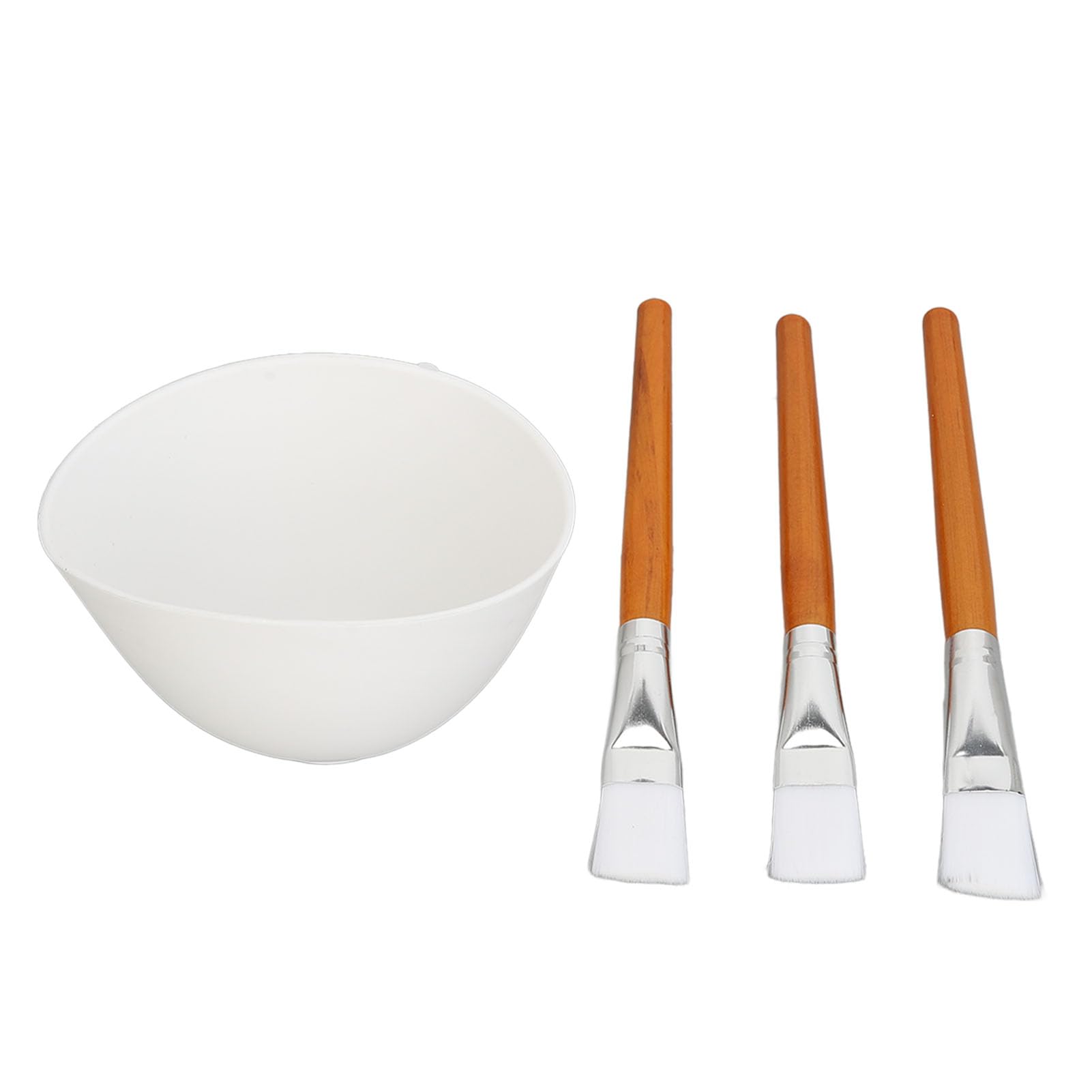 Reusable Silicone Face Mixing Bowl Set with Wooden Brush - Multifunctional Facial Mask Applicator Kit for Essential Oils & Skincare - Perfect for DIY Spa, Beauty Treatments & At-Home Facial Care