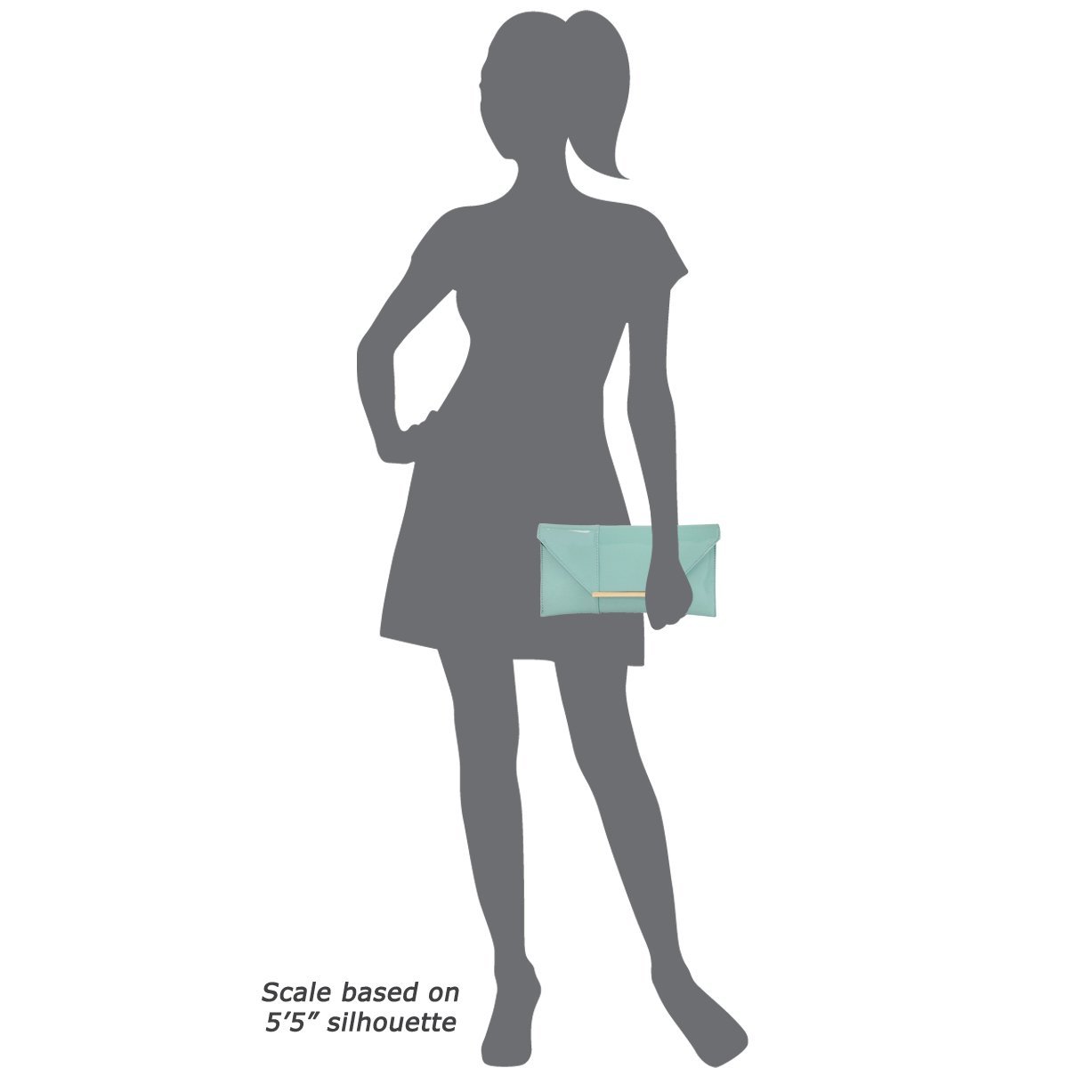 JNB Faux Patent Leather Envelope Candy Clutch Bag for Women - Elegant Evening Party Clutch Purse - Perfect for Weddings, Prom, Cocktail Parties & Special Occasions