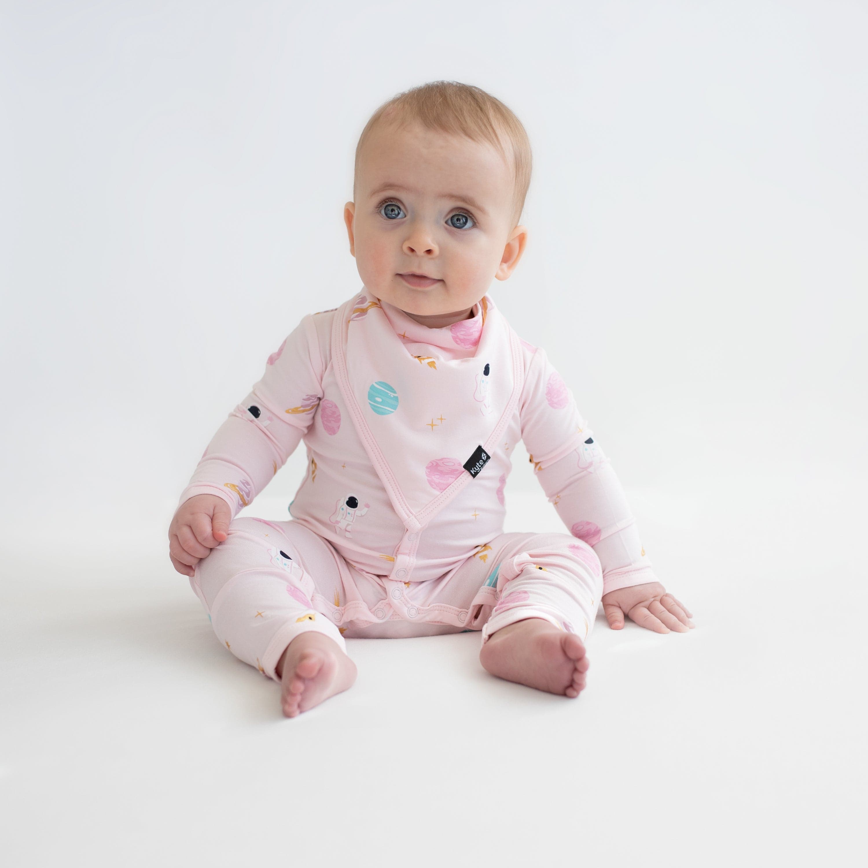 Baby Bib in Sakura Space Print - Soft & Absorbent Drool Bibs for Infants & Toddlers - Perfect for Feeding, Teething, and Messy Playtime
