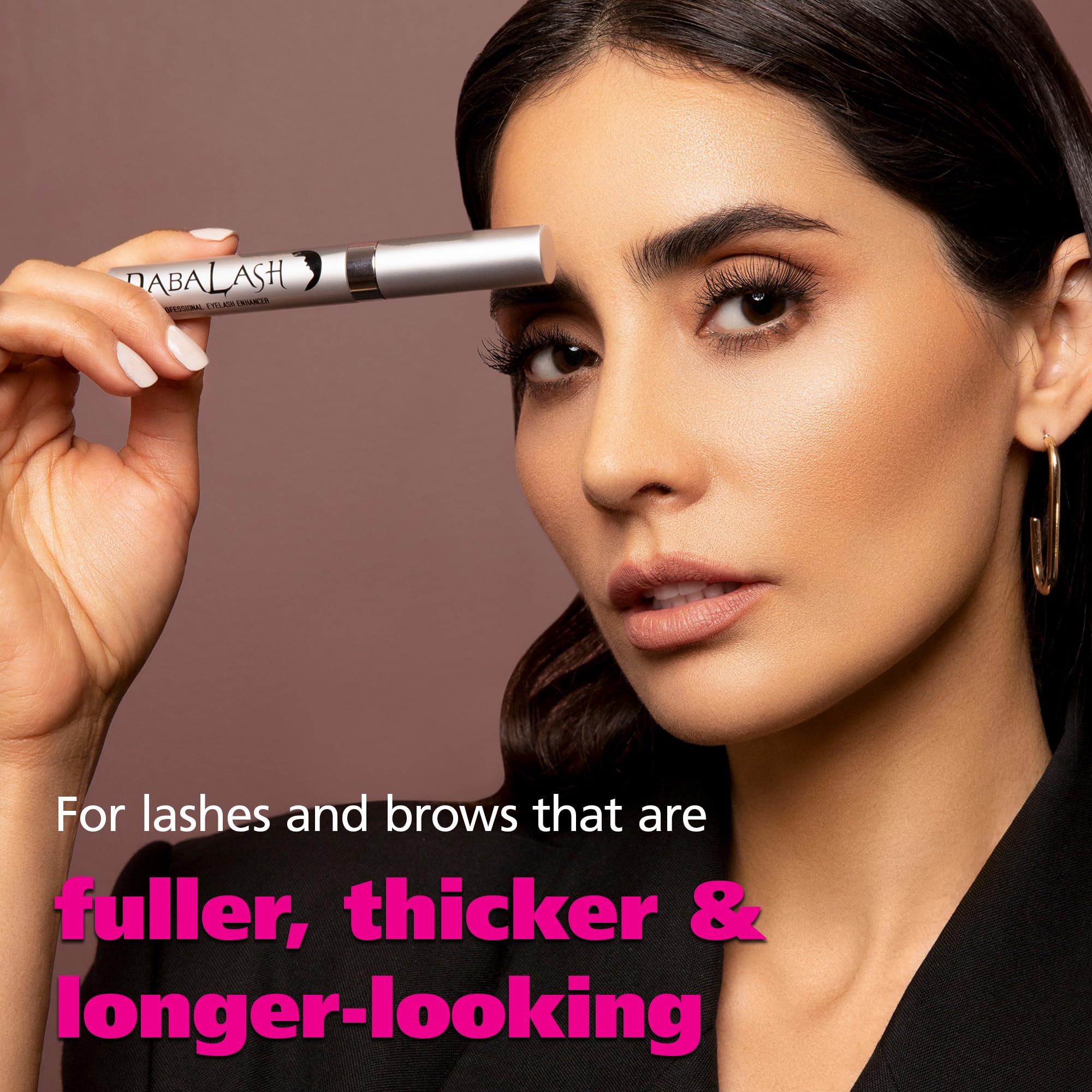 DABALASH Trio Combo - Professional Eyelash & Brow Growth Serum (0.18 oz), Waterproof Volumizing Mascara (0.45 oz), Vegan Lash Enhancing Mascara (0.3 oz) - Natural Looking Longer, Fuller, Thicker Lashes for Day & Night Wear - Perfect for Daily Use, Special Occasions and Lash Care Routine